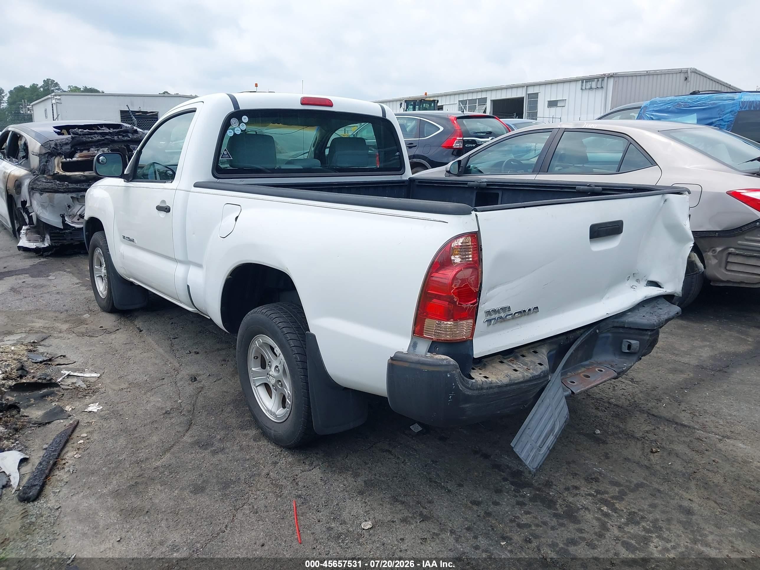 2006 Toyota Tacoma White vin: 5TENX22N16Z220763