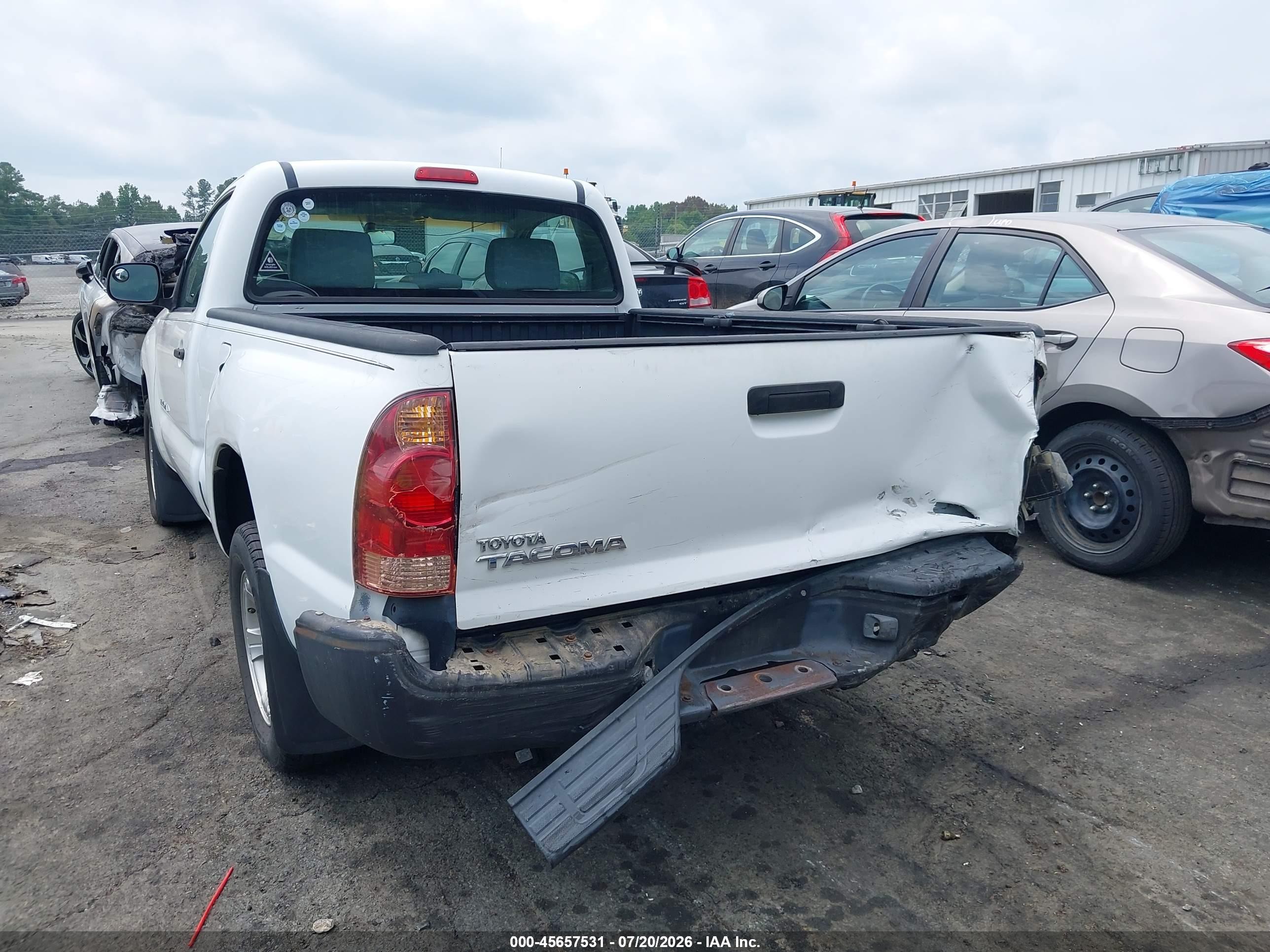 2006 Toyota Tacoma White vin: 5TENX22N16Z220763