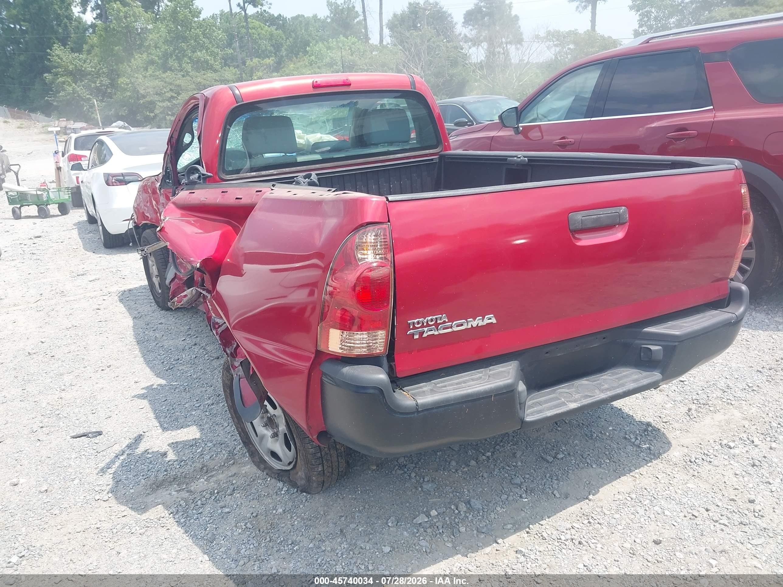 2007 Toyota Tacoma   Red vin: 5TENX22N37Z361027