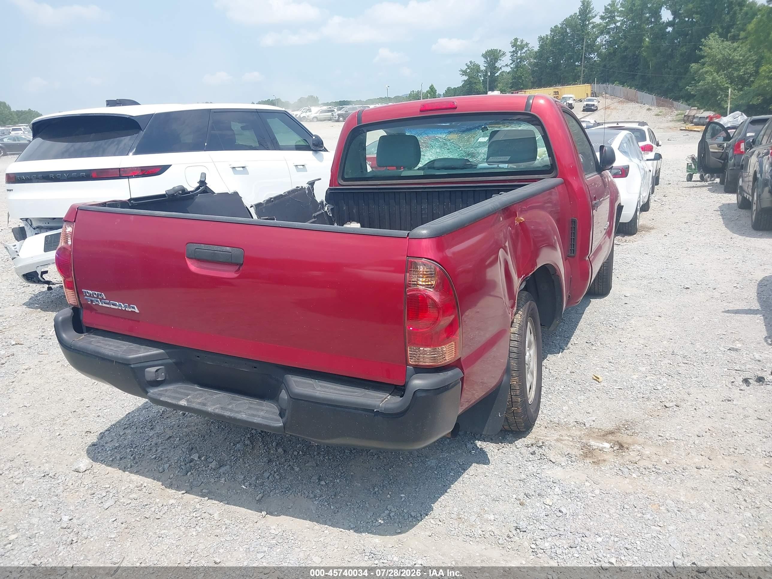 2007 Toyota Tacoma   Red vin: 5TENX22N37Z361027