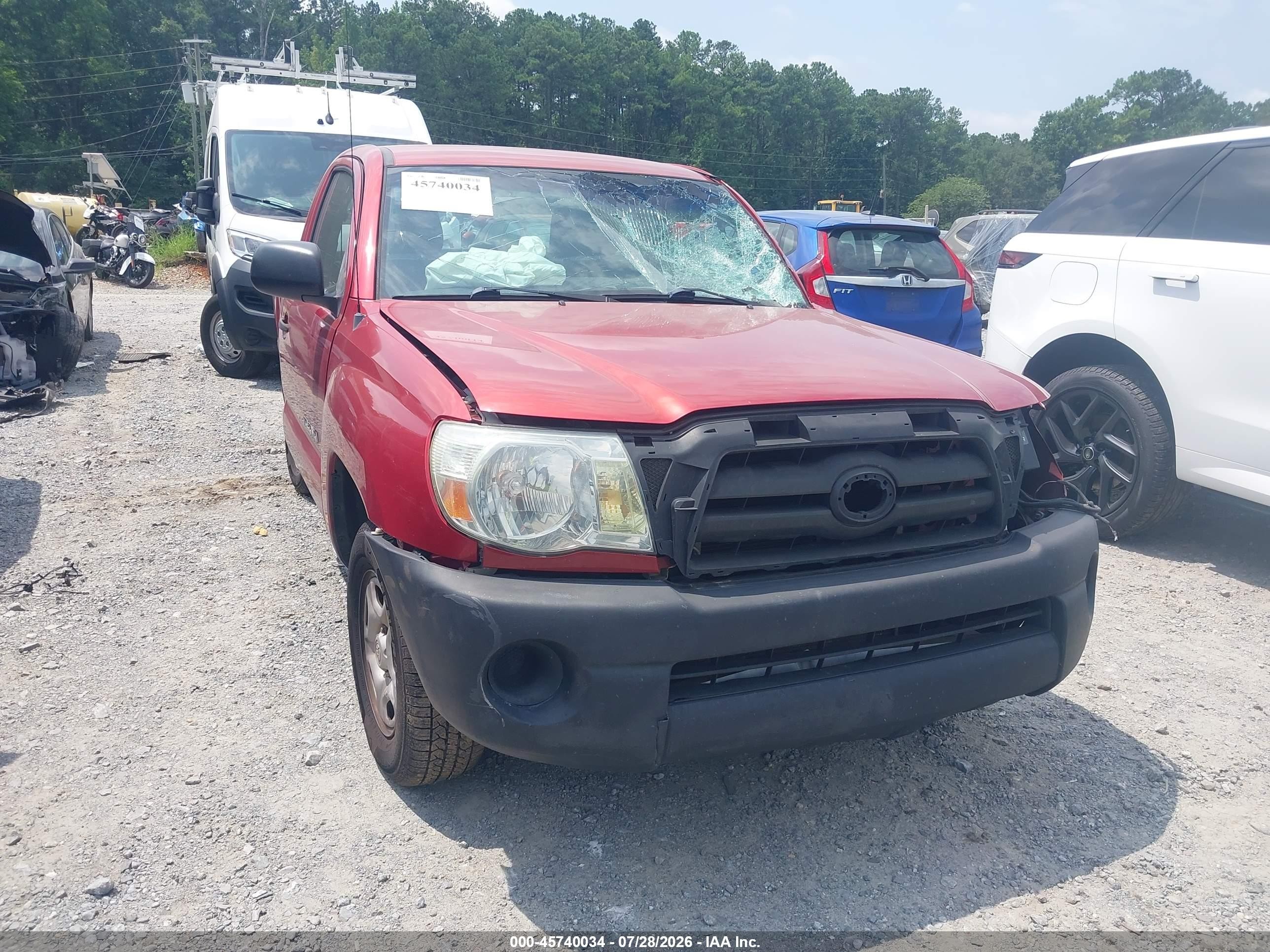 2007 Toyota Tacoma   Red vin: 5TENX22N37Z361027