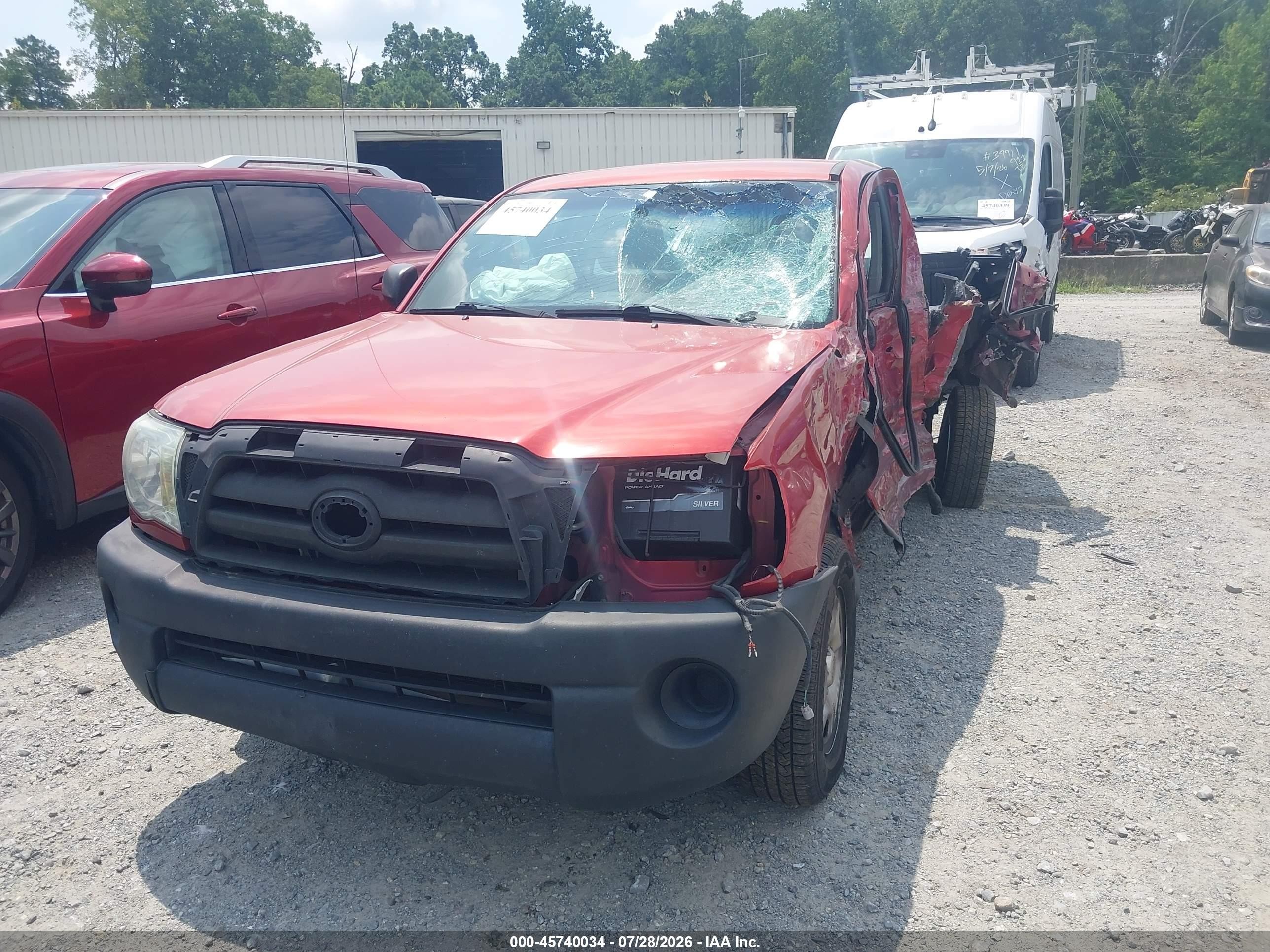 2007 Toyota Tacoma   Red vin: 5TENX22N37Z361027