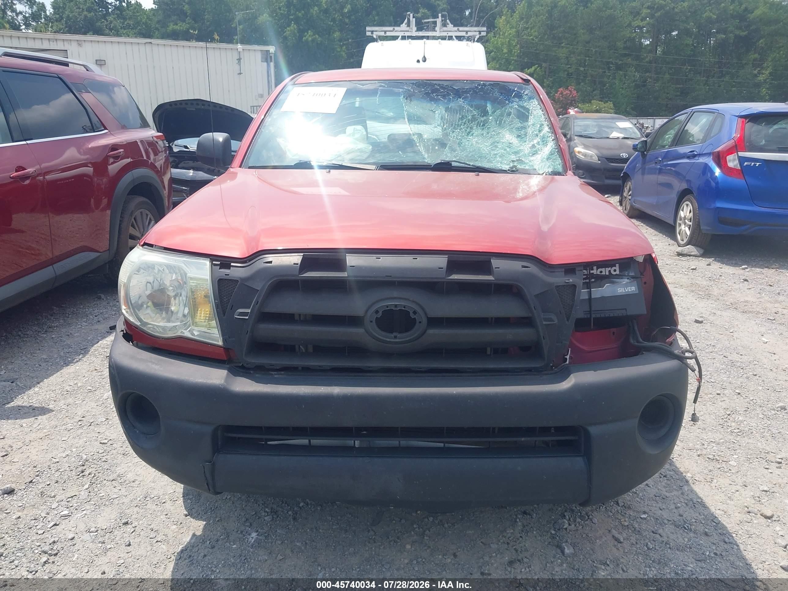 2007 Toyota Tacoma   Red vin: 5TENX22N37Z361027