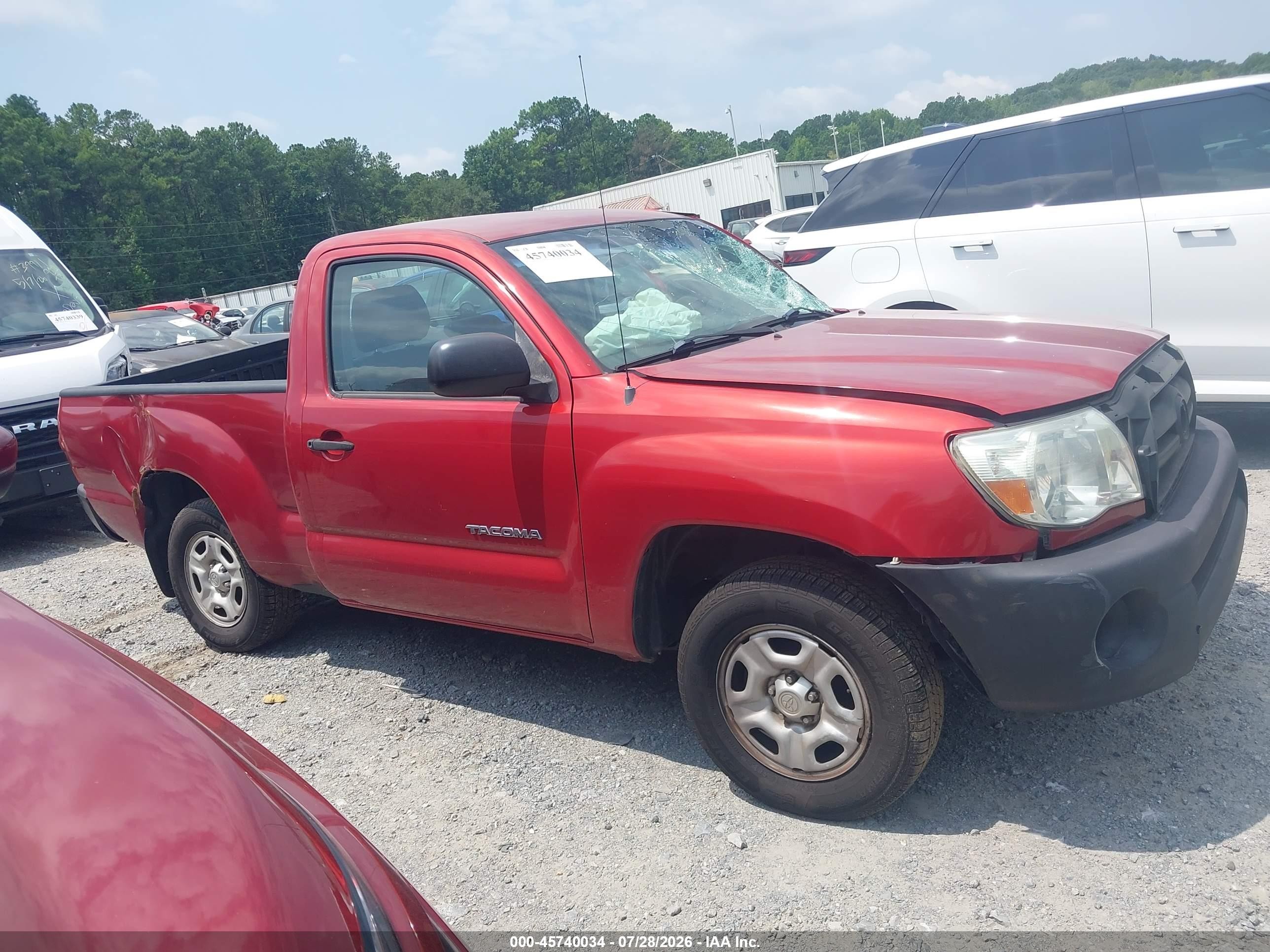 2007 Toyota Tacoma   Red vin: 5TENX22N37Z361027