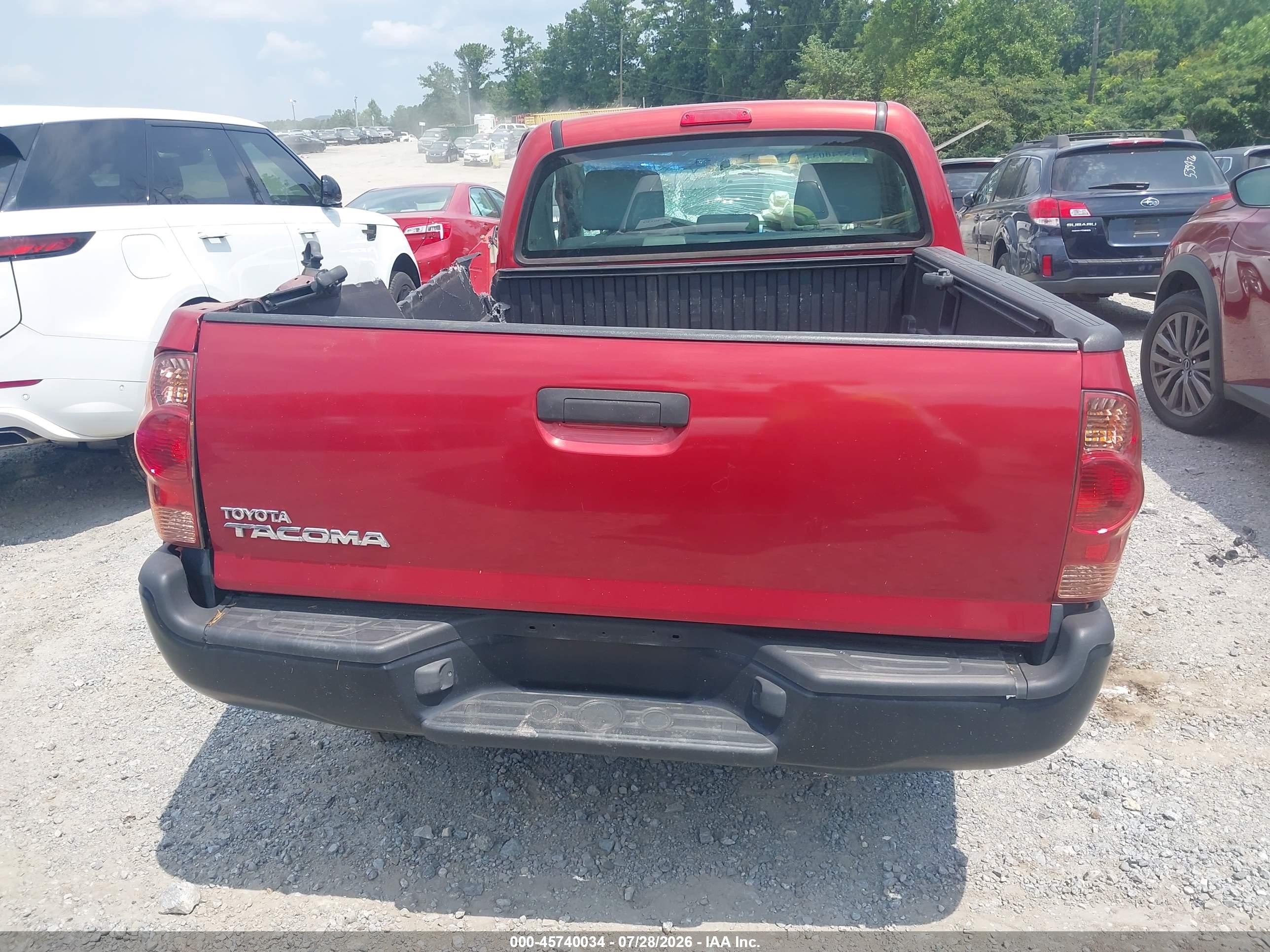 2007 Toyota Tacoma   Red vin: 5TENX22N37Z361027