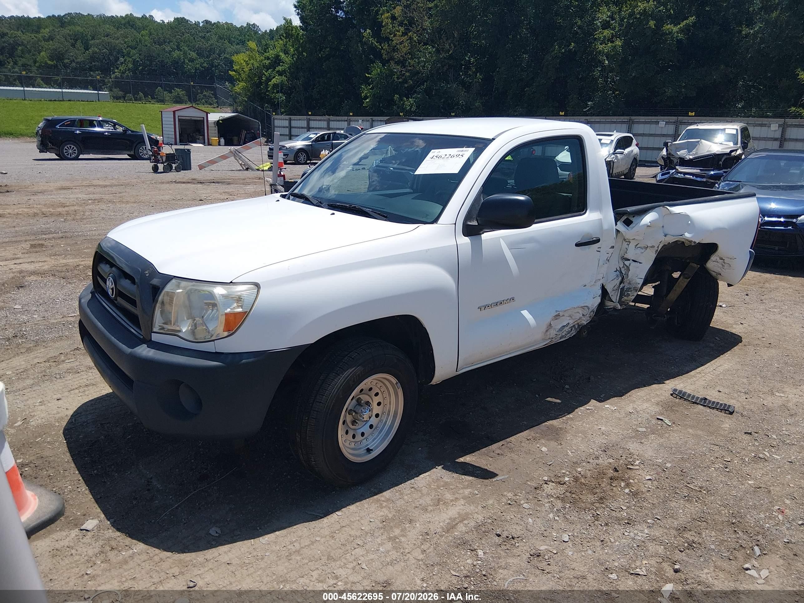 2007 Toyota Tacoma   White vin: 5TENX22N37Z409108
