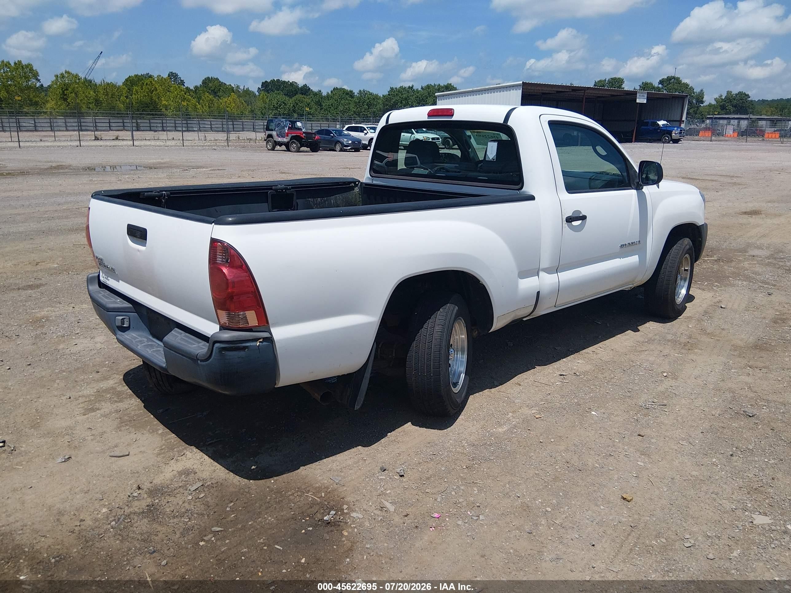 2007 Toyota Tacoma   White vin: 5TENX22N37Z409108