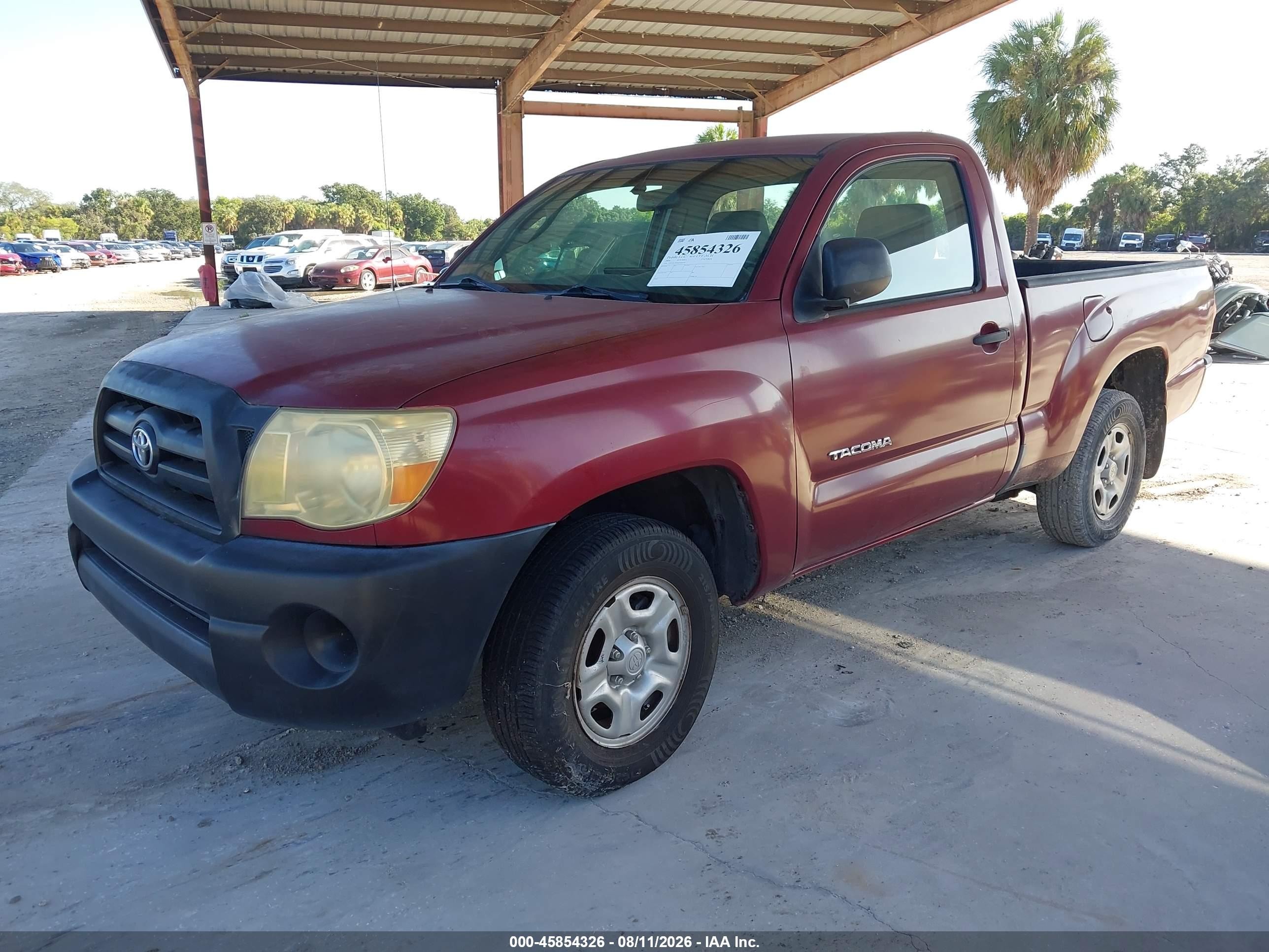 2006 Toyota Tacoma   Red vin: 5TENX22N56Z166299