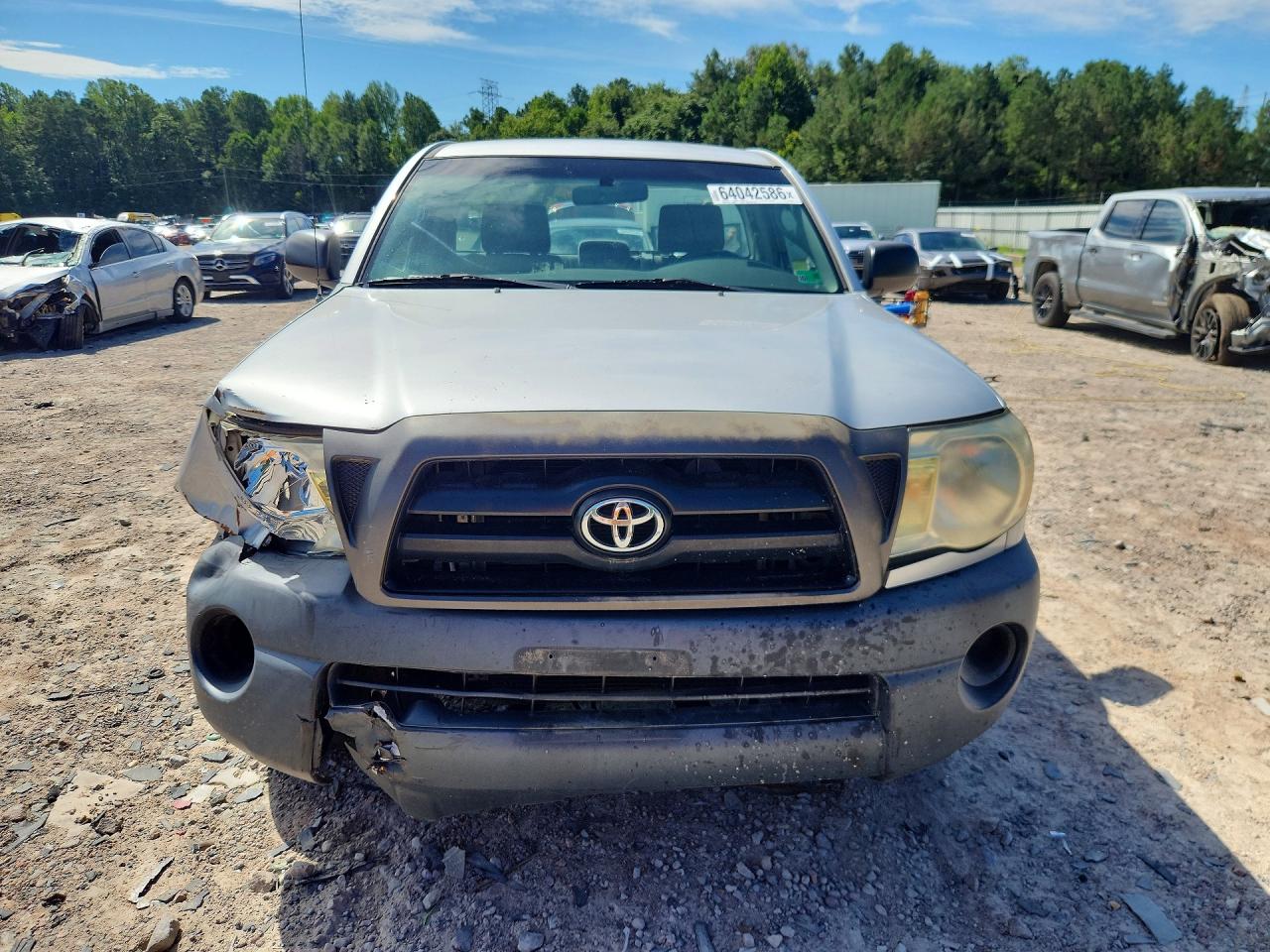 2008 Toyota Tacoma Base Silver vin: 5TENX22N58Z534404