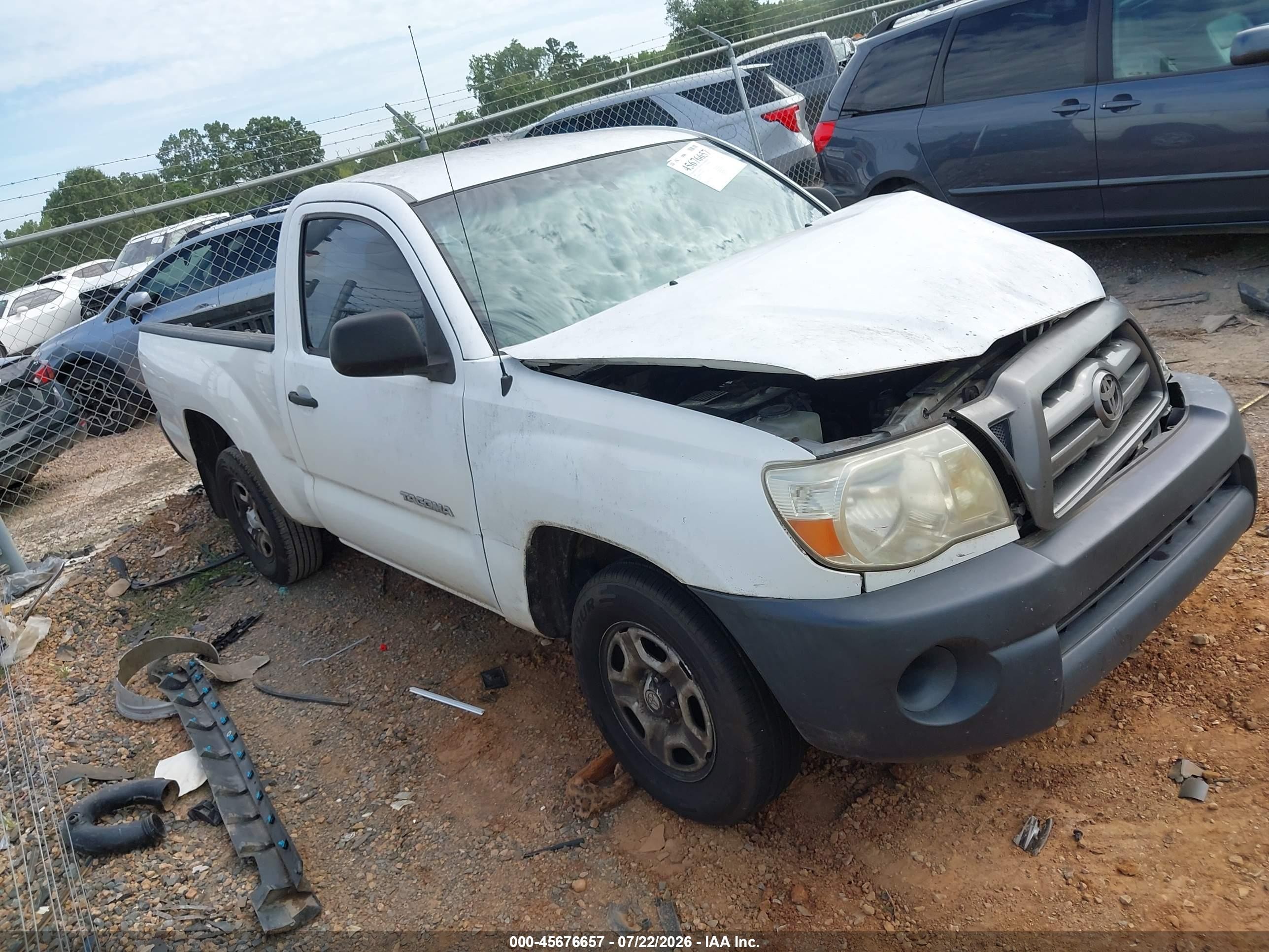 2009 Toyota Tacoma   White vin: 5TENX22N79Z646901
