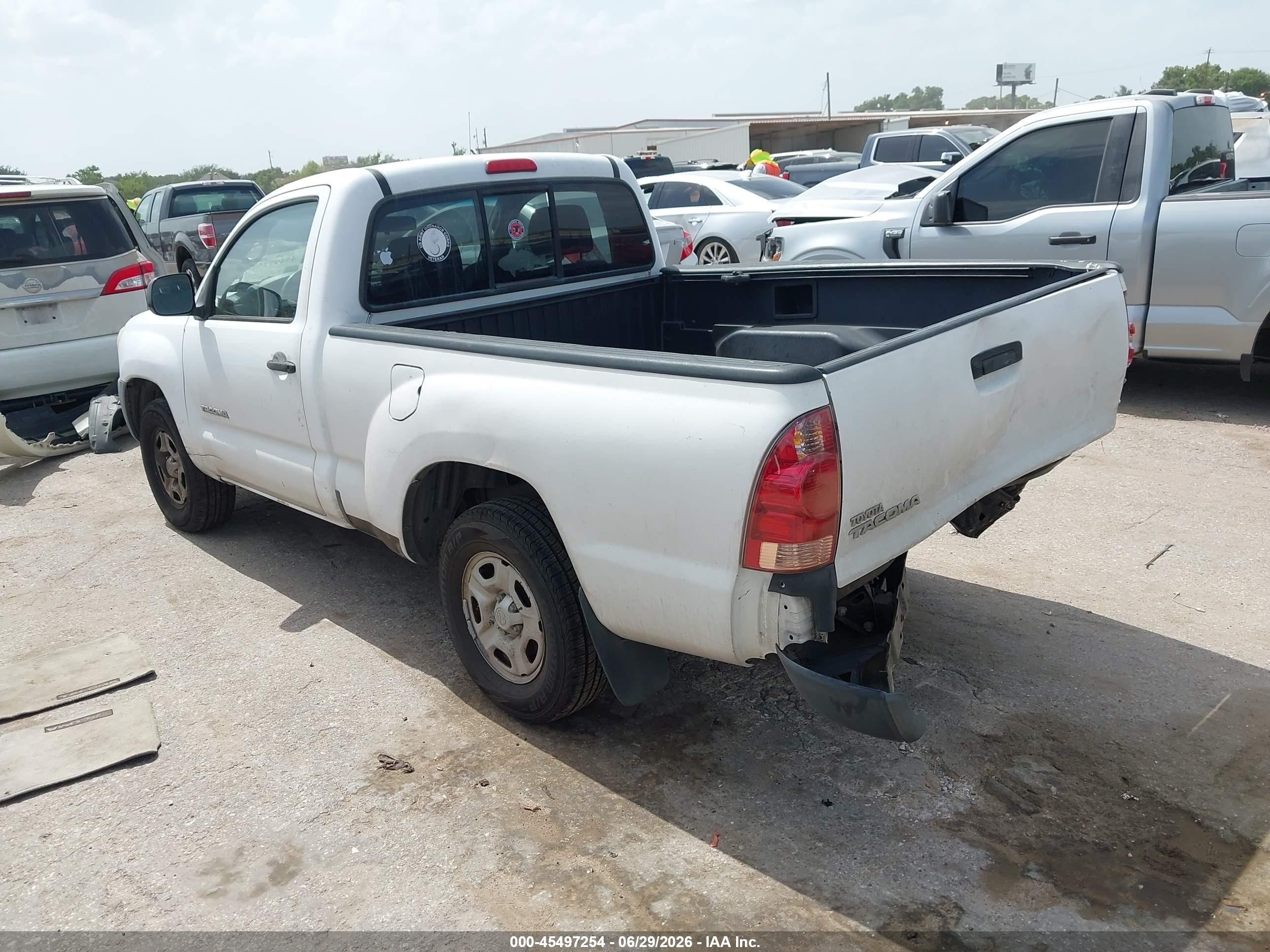 2007 Toyota Tacoma   White vin: 5TENX22N87Z331943