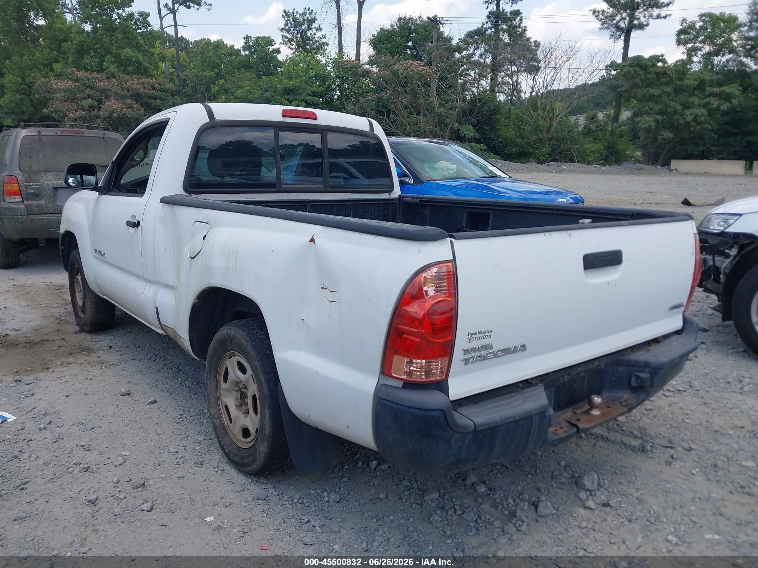 2007 Toyota Tacoma   White vin: 5TENX22N87Z458269