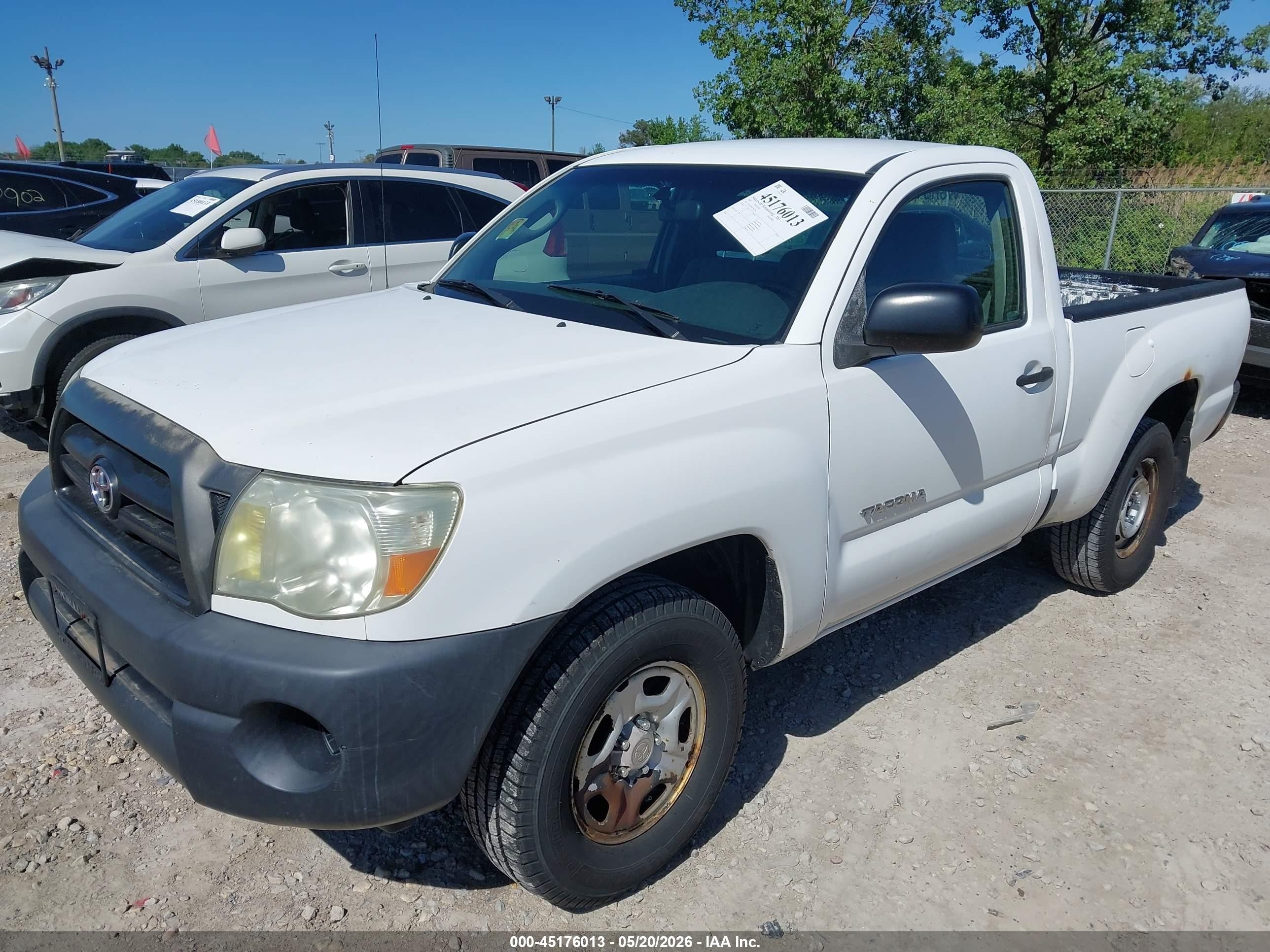 2007 Toyota Tacoma   White vin: 5TENX22N87Z461382