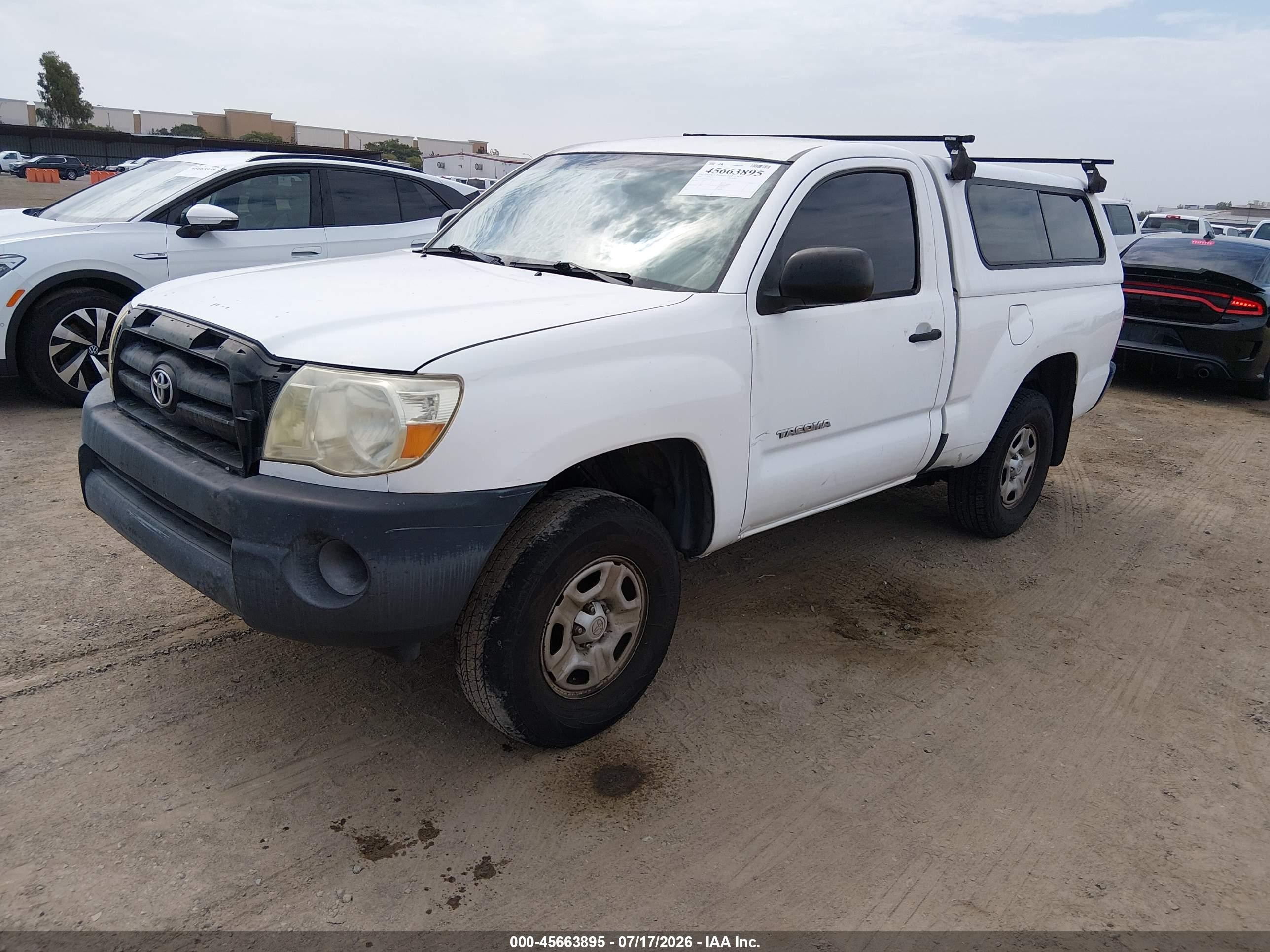 2008 Toyota Tacoma   White vin: 5TENX22N88Z531674