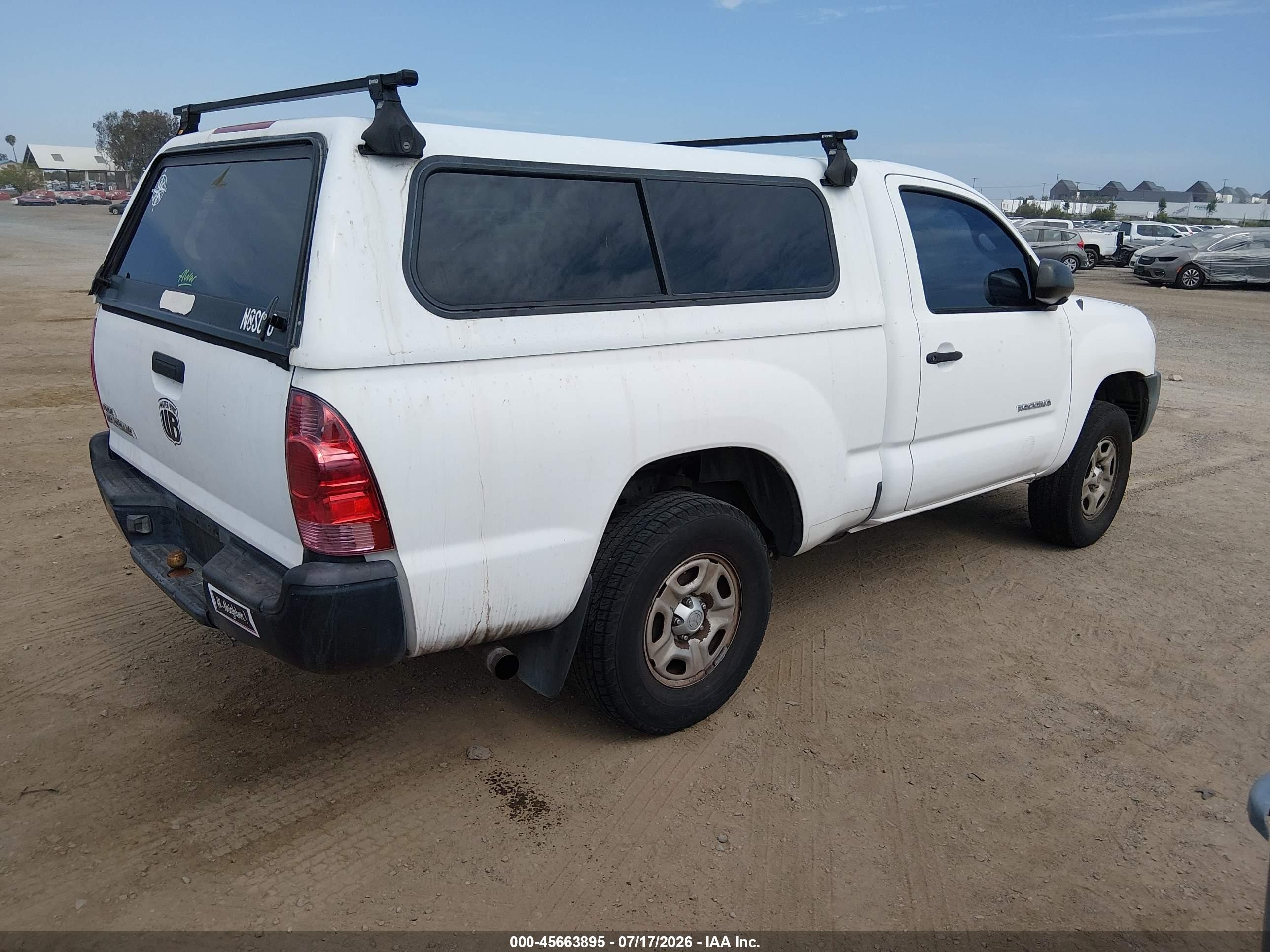 2008 Toyota Tacoma   White vin: 5TENX22N88Z531674