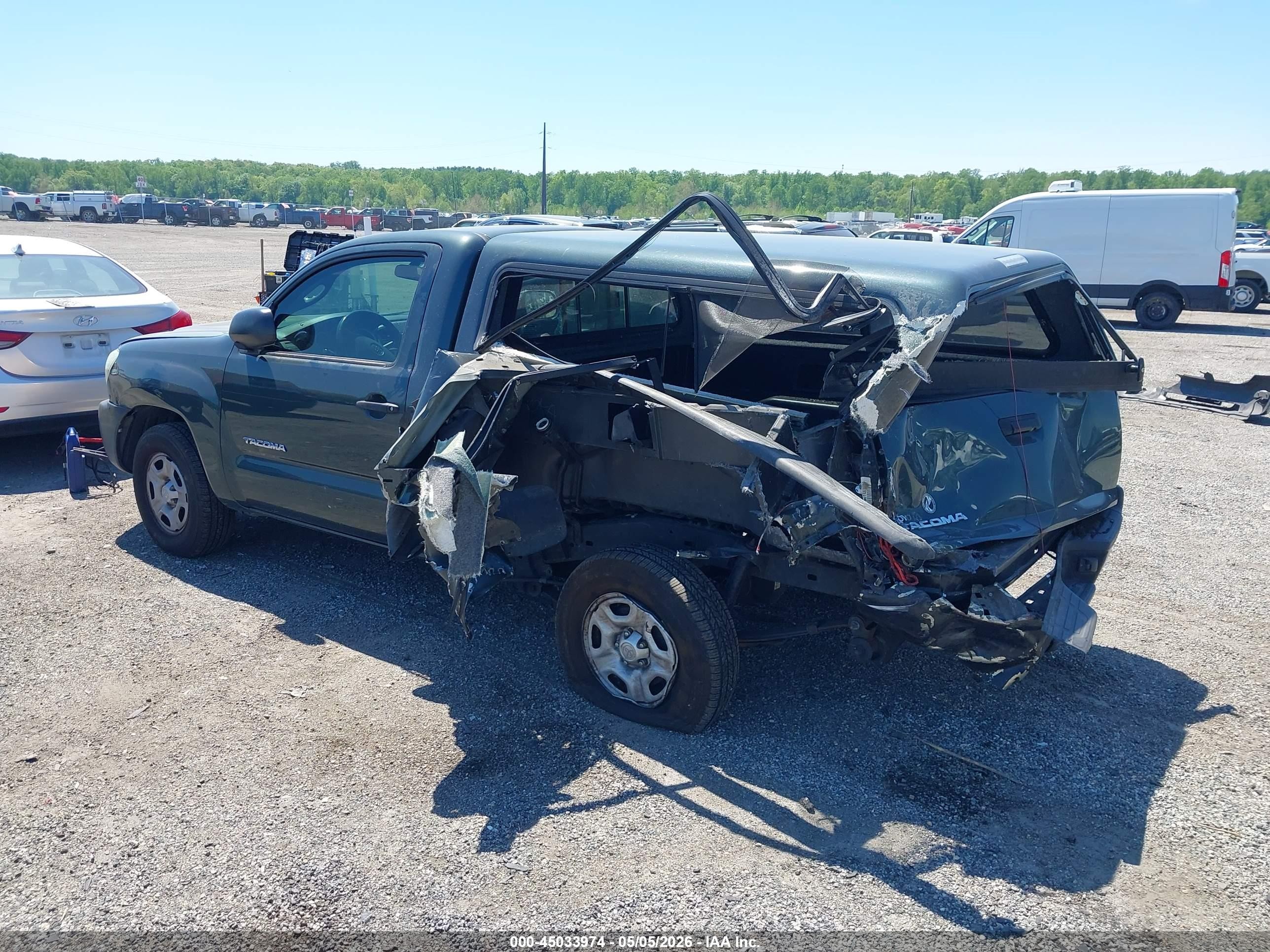 2009 Toyota Tacoma   Green vin: 5TENX22N89Z652805