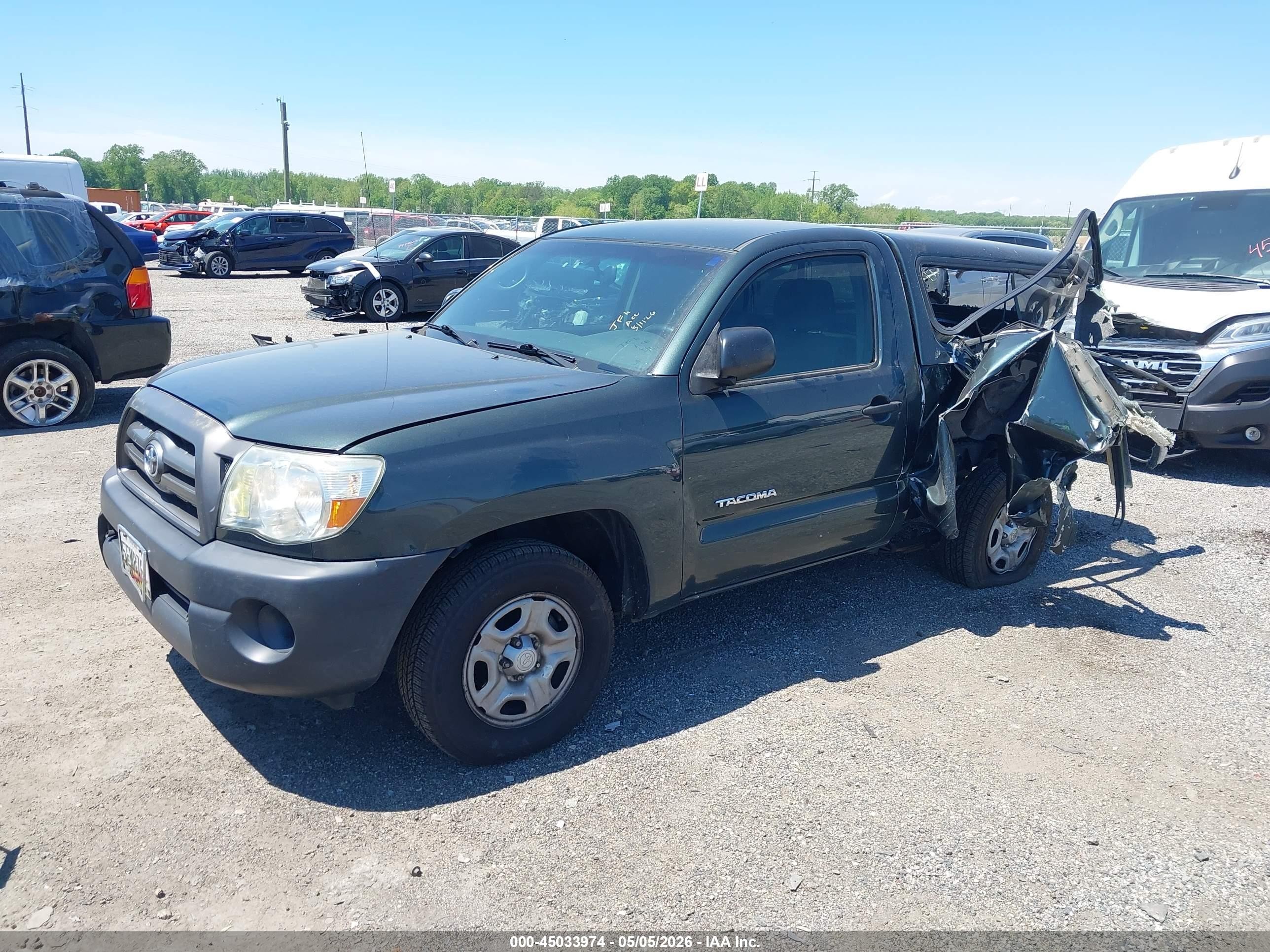 2009 Toyota Tacoma   Green vin: 5TENX22N89Z652805