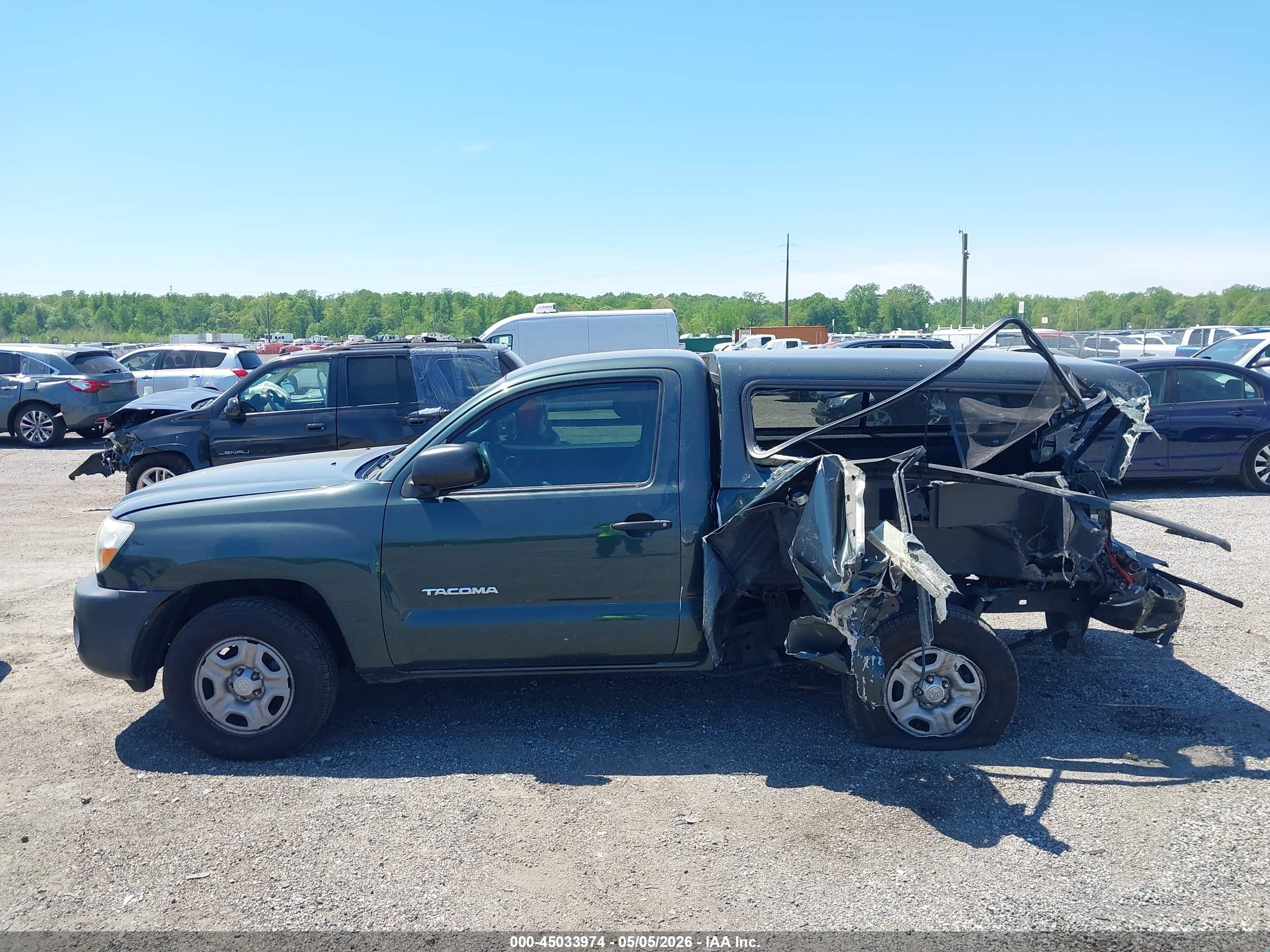 2009 Toyota Tacoma   Green vin: 5TENX22N89Z652805