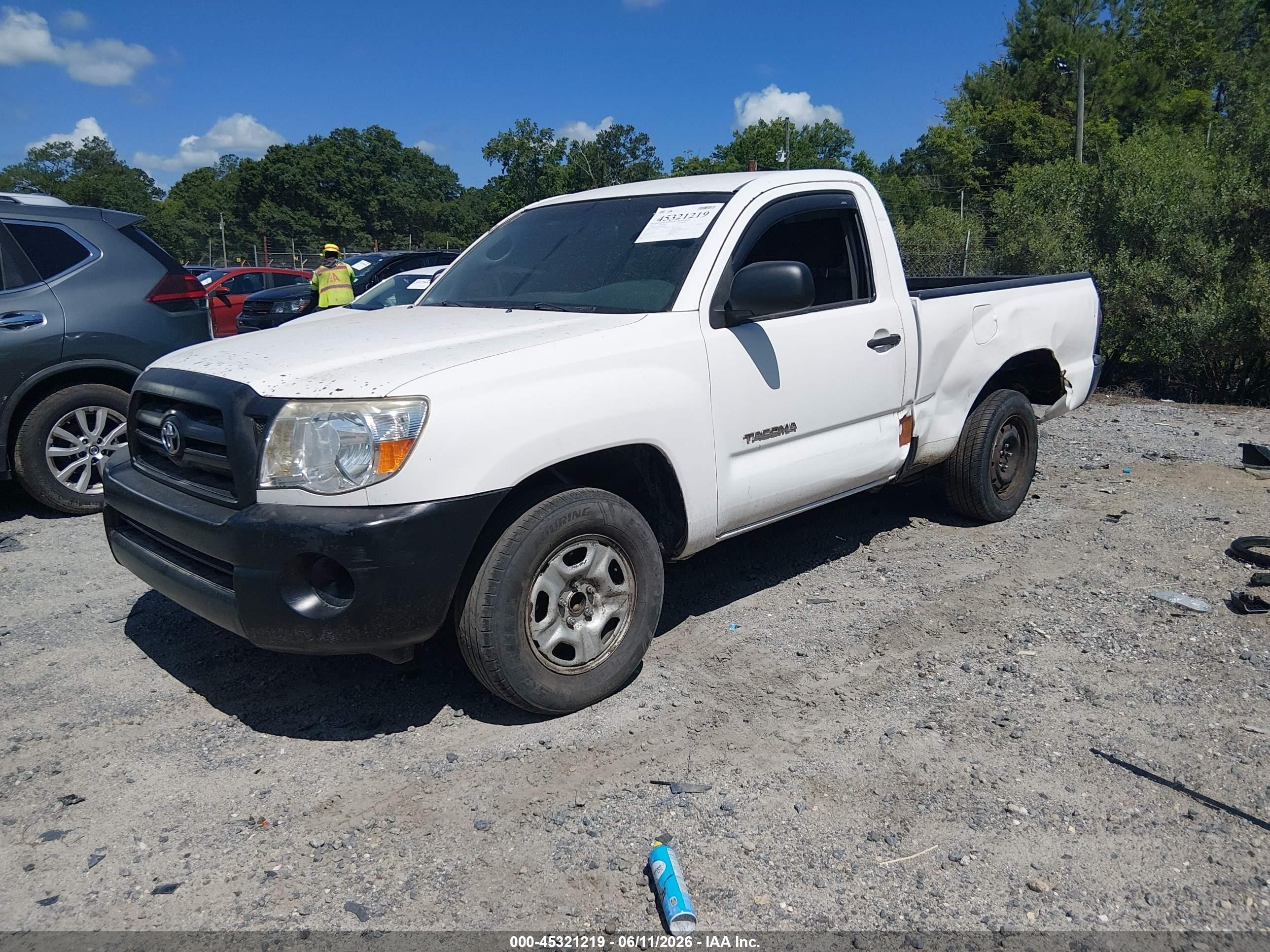 2006 Toyota Tacoma White vin: 5TENX22N96Z248018