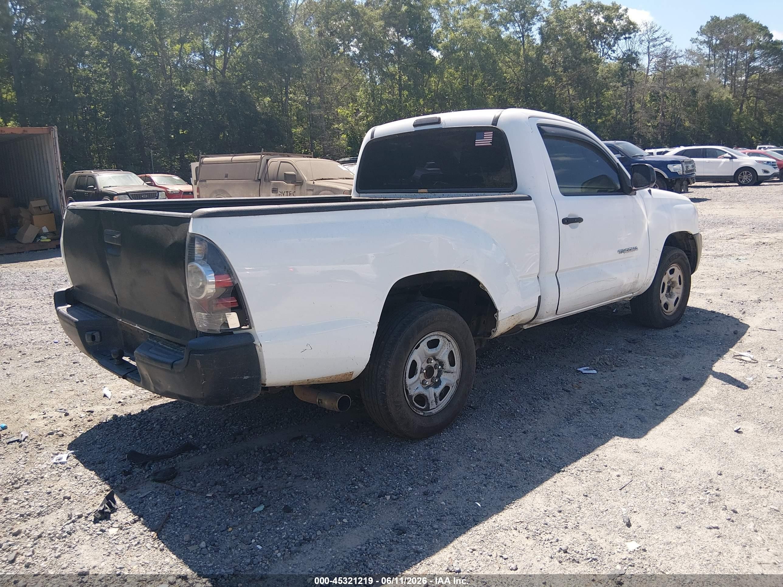 2006 Toyota Tacoma White vin: 5TENX22N96Z248018