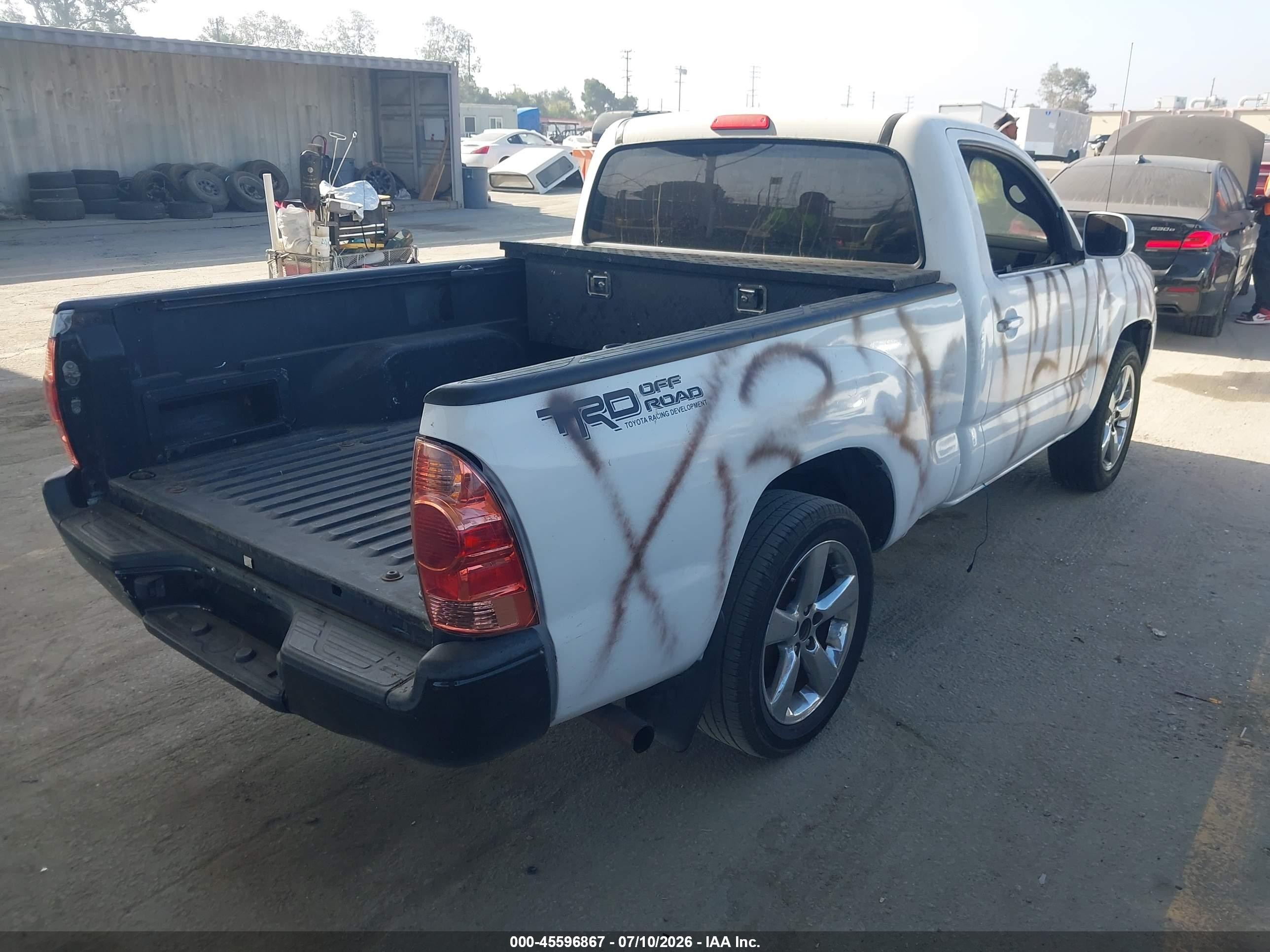 2007 Toyota Tacoma   White vin: 5TENX22NX7Z363146