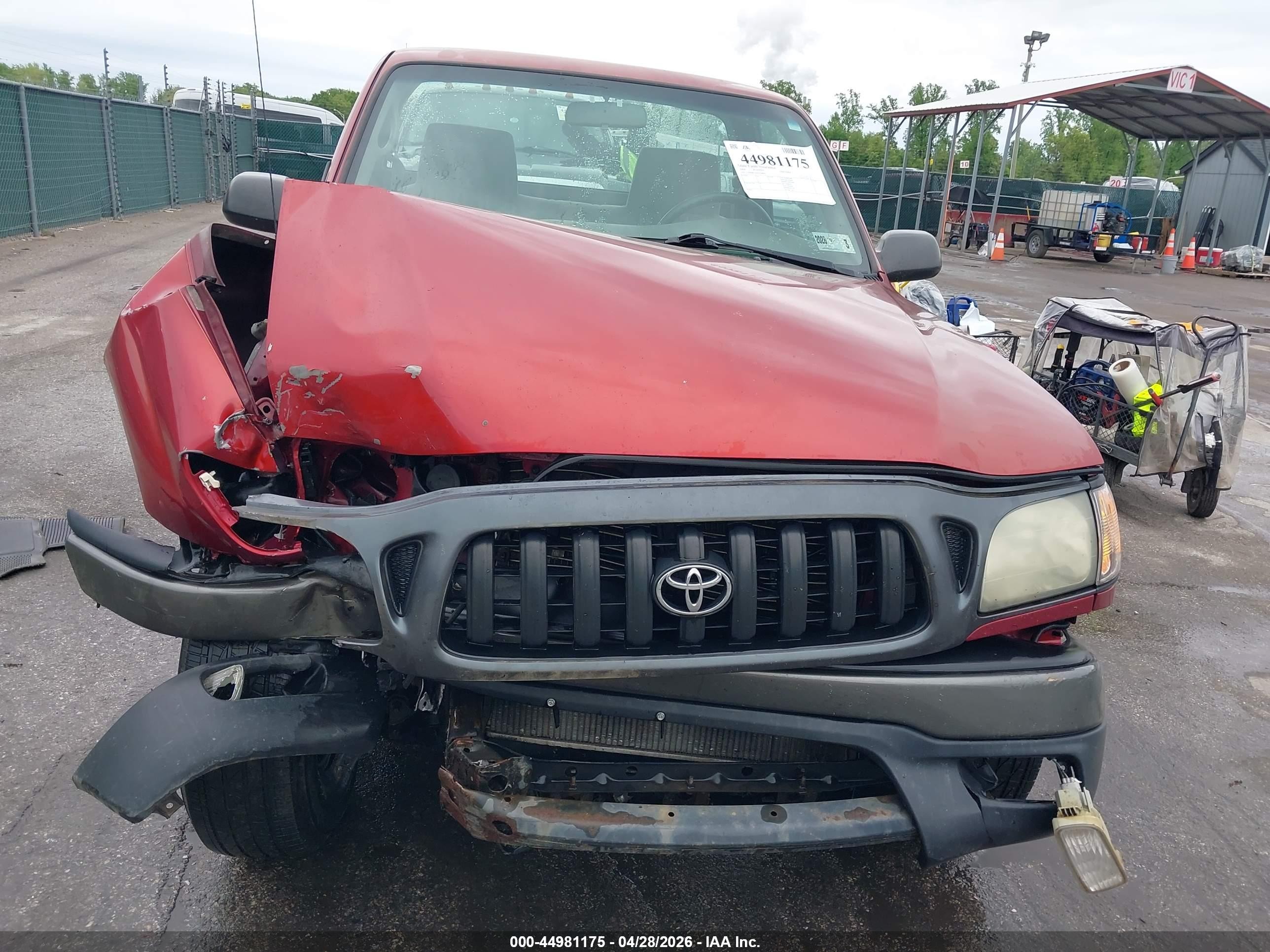 2004 Toyota Tacoma   Красный vin: 5TEPM62N04Z428803