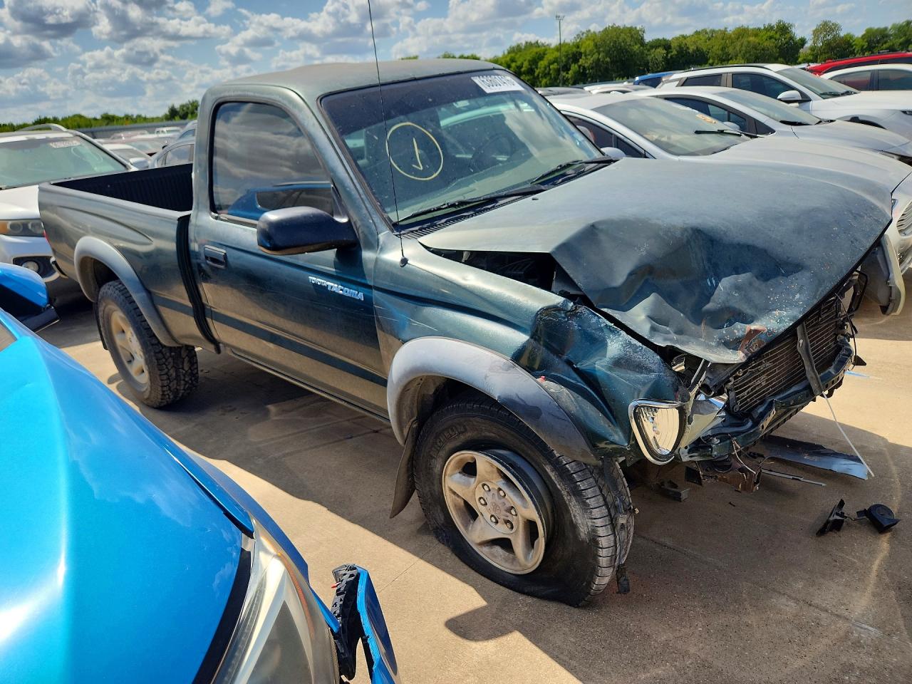 2003 Toyota Tacoma Base Green vin: 5TEPM62N23Z289675