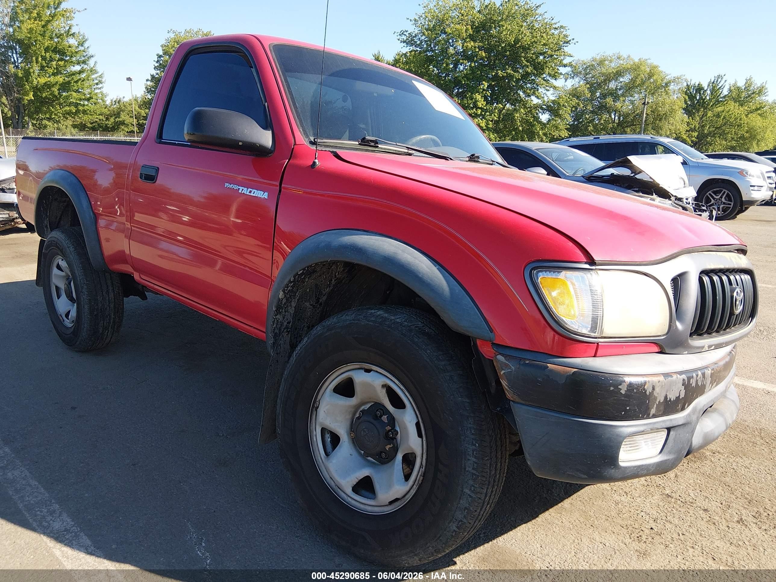 2001 Toyota Tacoma   Red vin: 5TEPM62N31Z750153