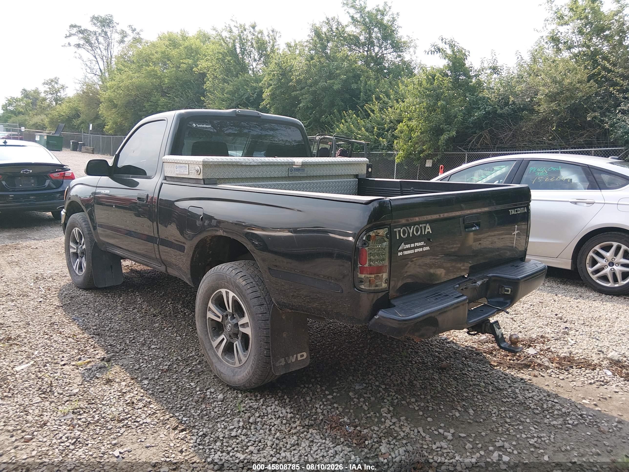 2002 Toyota Tacoma   Black vin: 5TEPM62N42Z040163