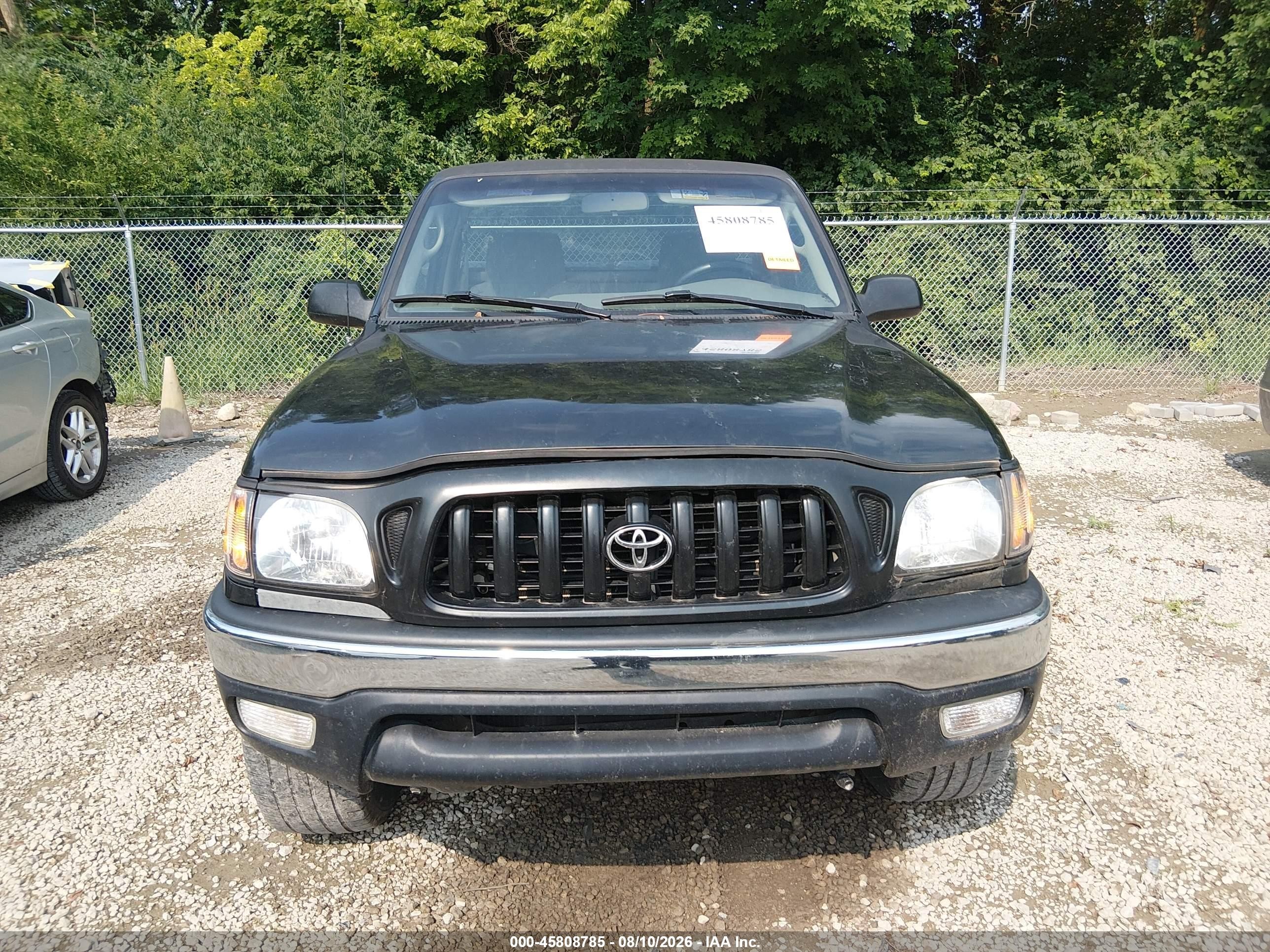 2002 Toyota Tacoma   Black vin: 5TEPM62N42Z040163