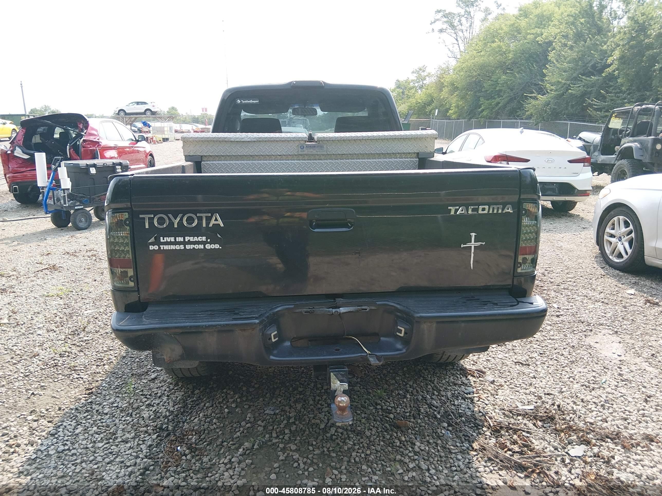 2002 Toyota Tacoma   Black vin: 5TEPM62N42Z040163