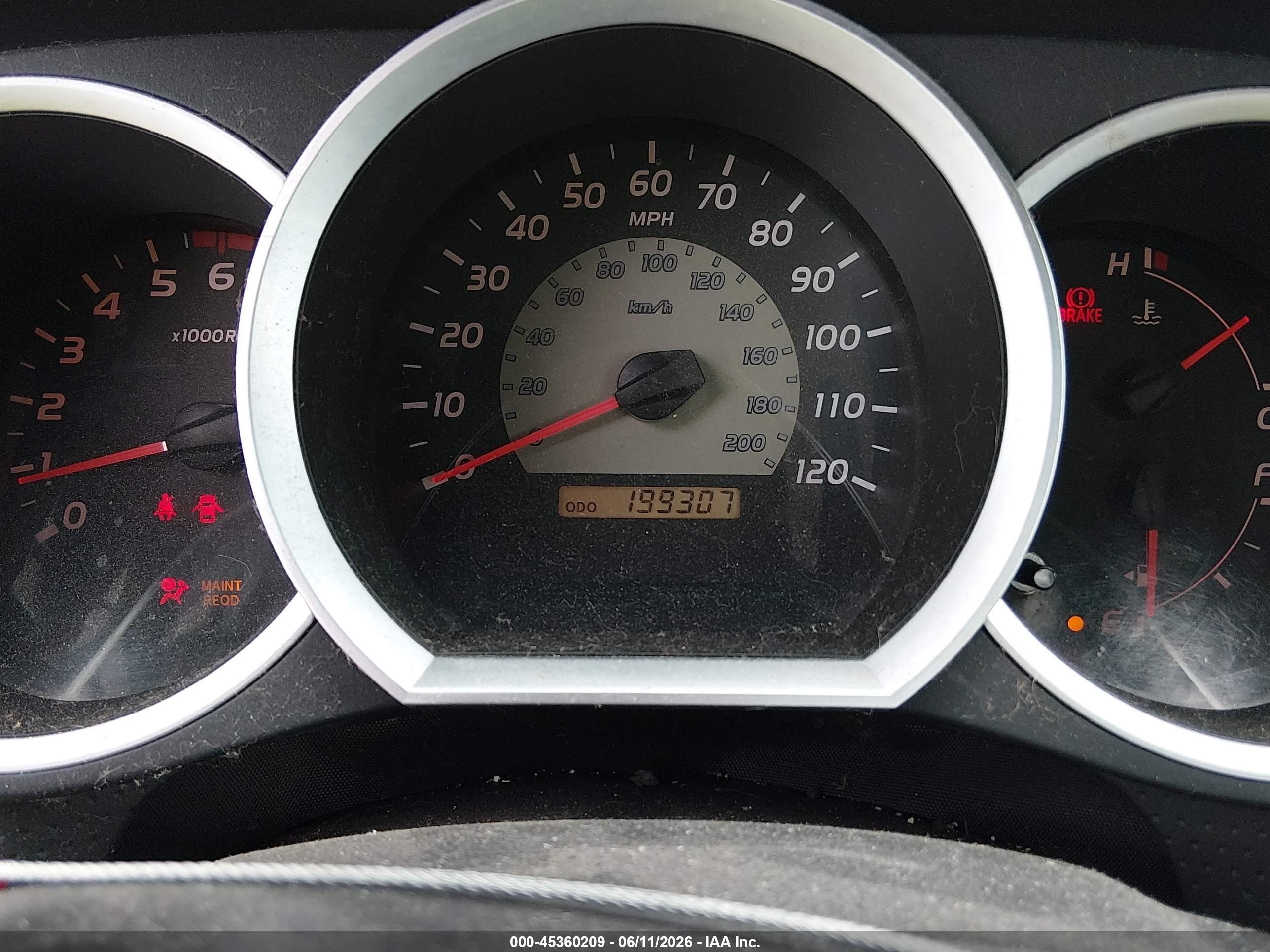 2005 Toyota Tacoma   Black vin: 5TEPX42N05Z071314
