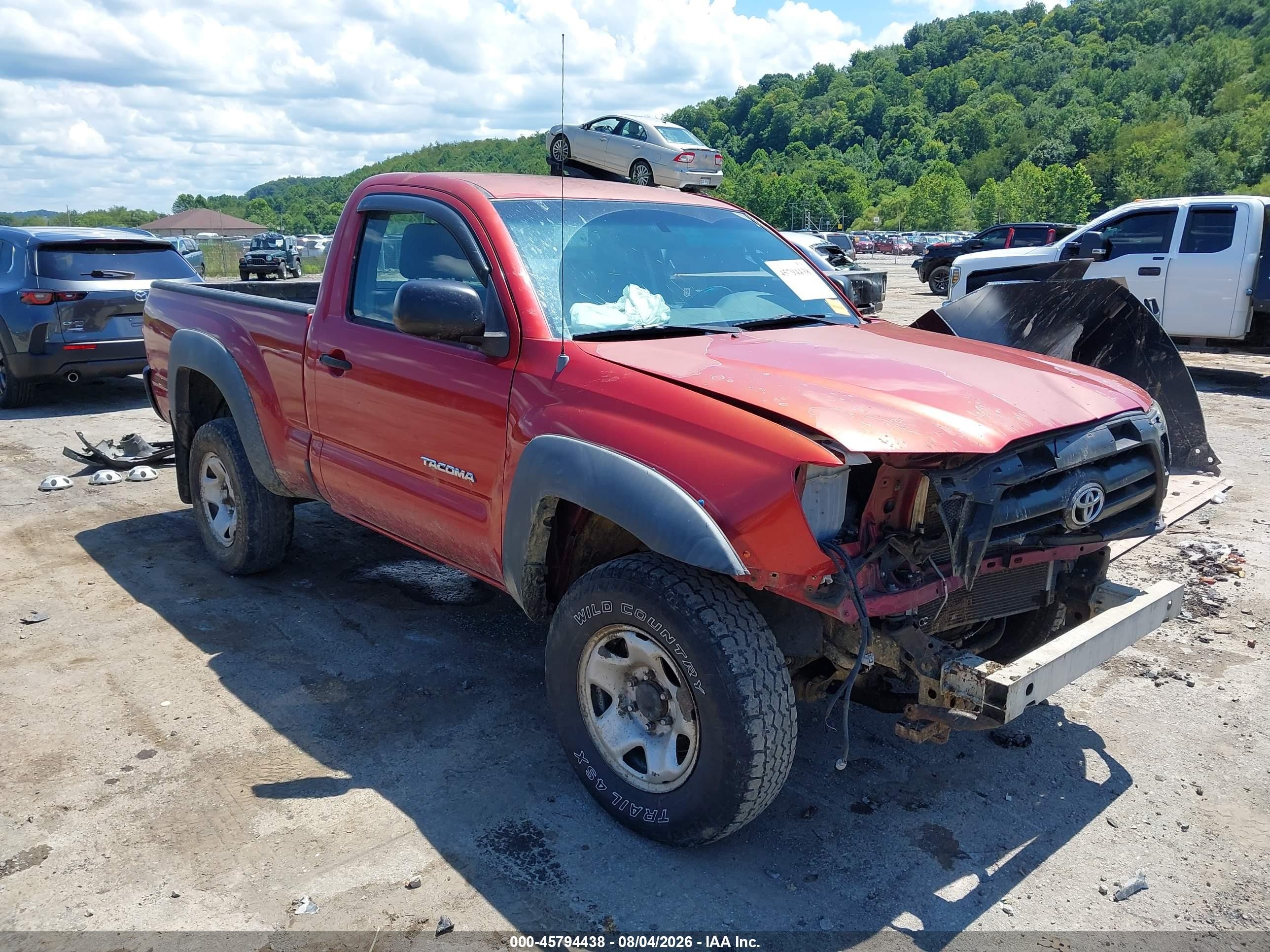 2007 Toyota Tacoma   Красный vin: 5TEPX42N17Z327933