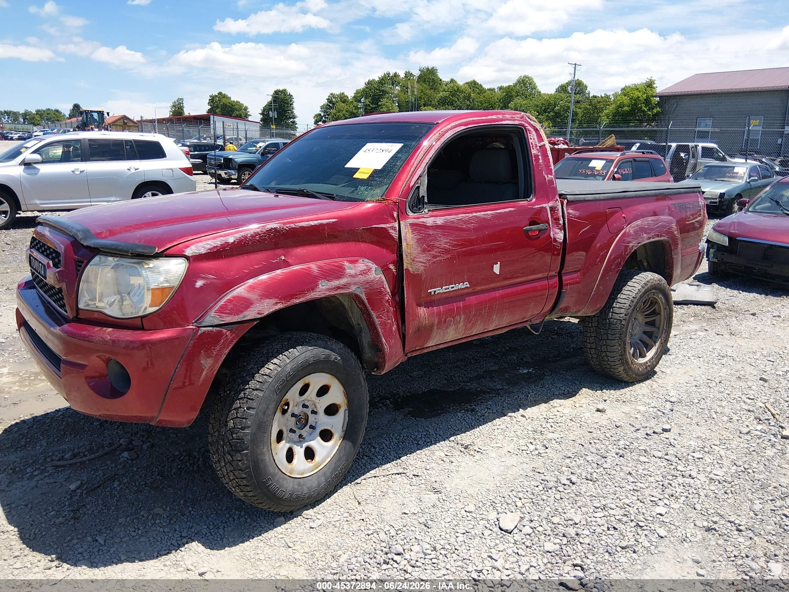 2007 Toyota Tacoma   Red vin: 5TEPX42N17Z454018