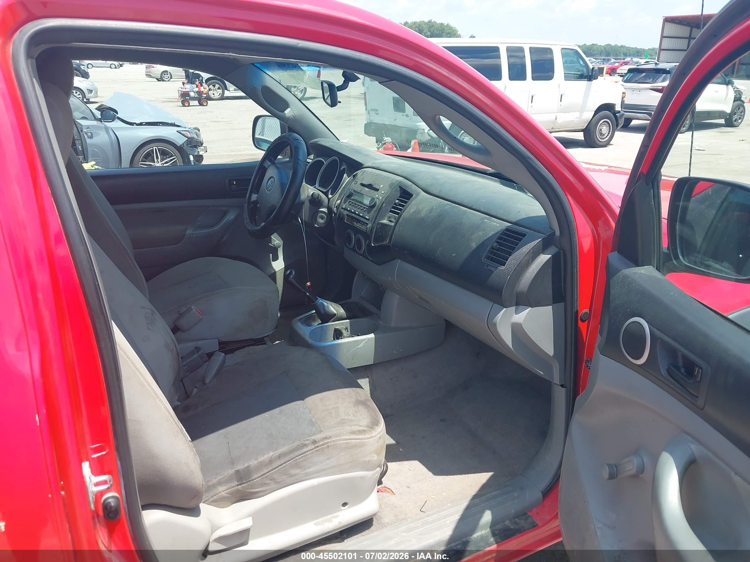 2007 Toyota Tacoma   Red vin: 5TEPX42N37Z444512