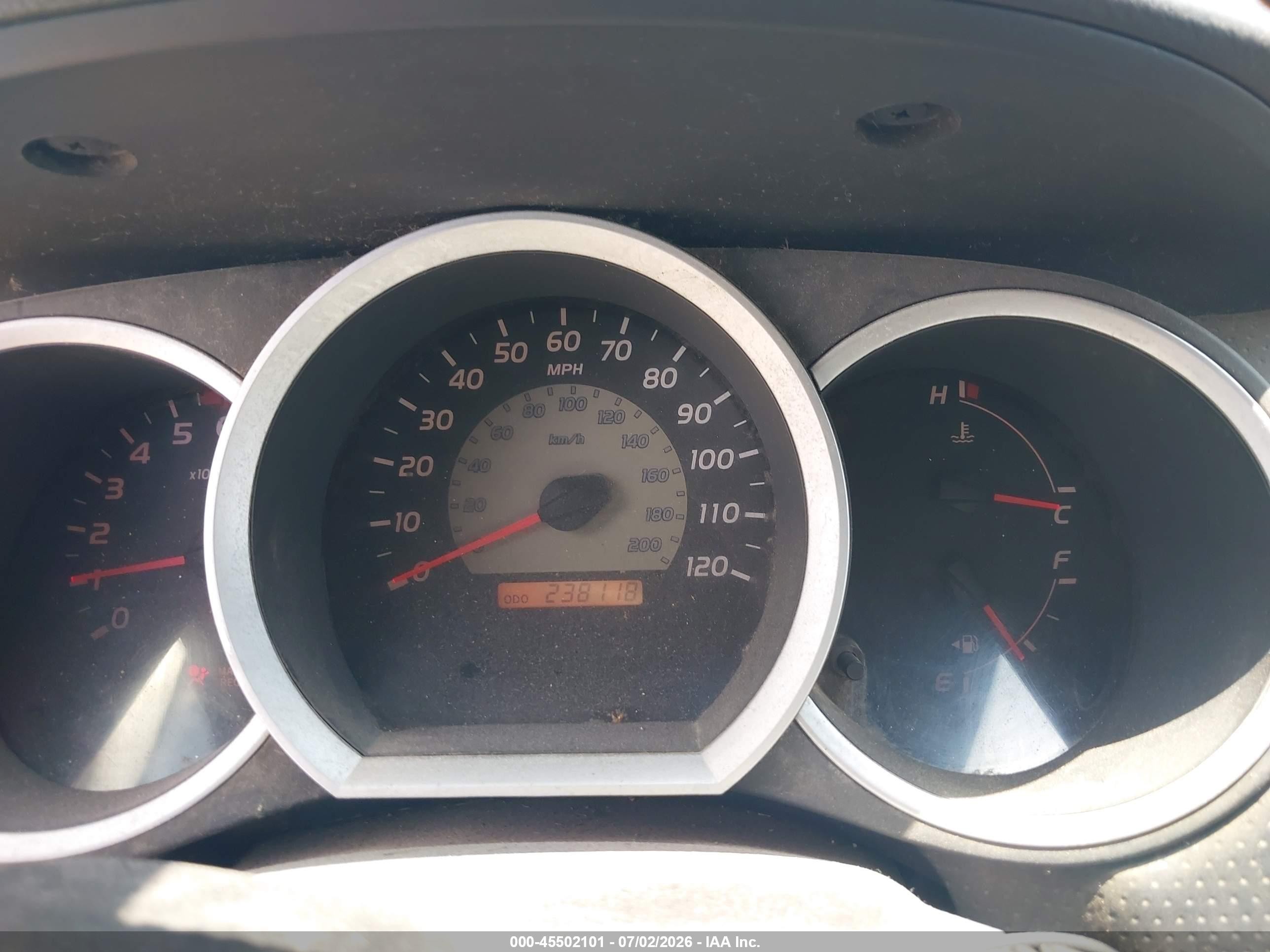 2007 Toyota Tacoma   Red vin: 5TEPX42N37Z444512