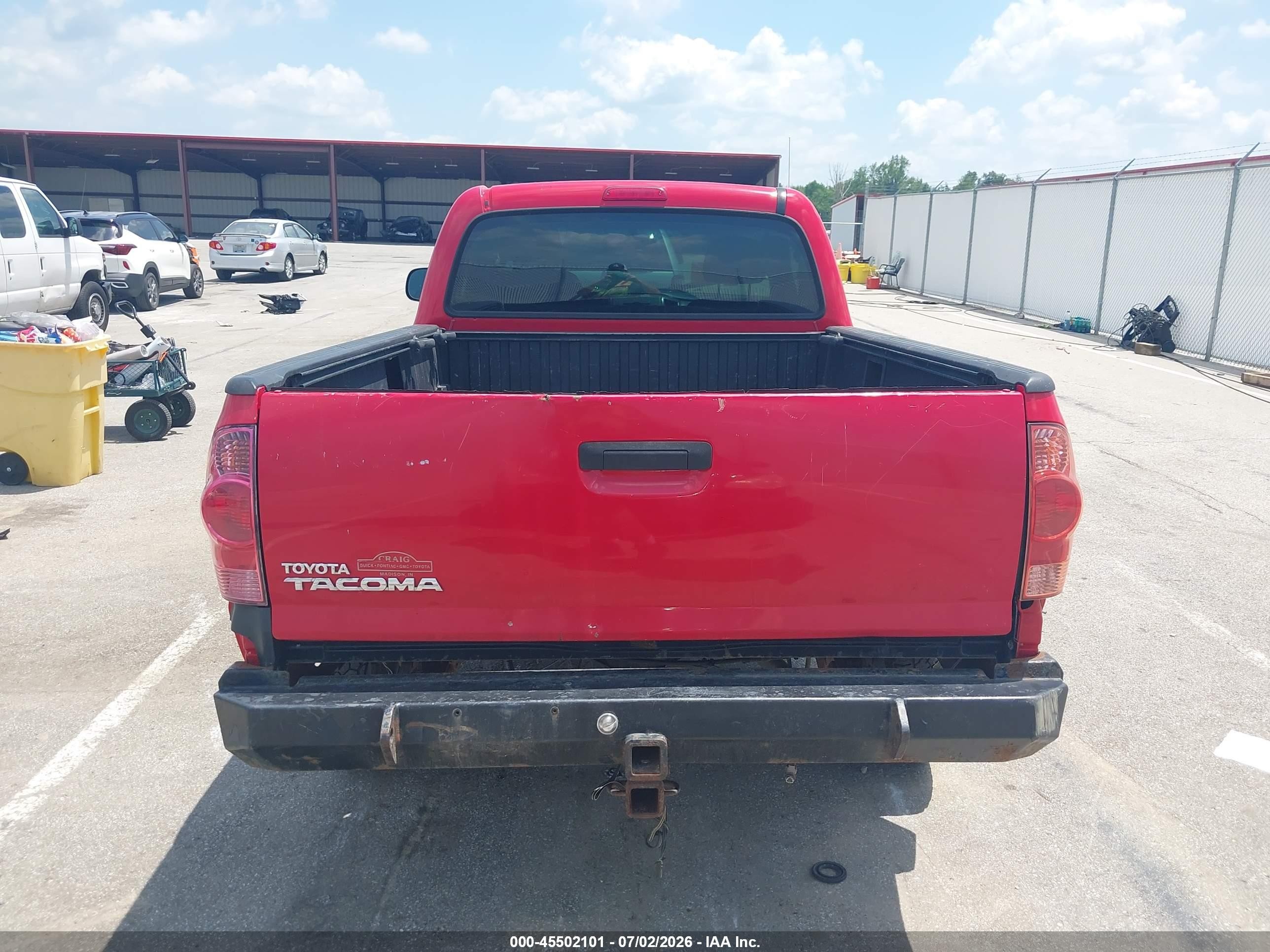 2007 Toyota Tacoma   Red vin: 5TEPX42N37Z444512
