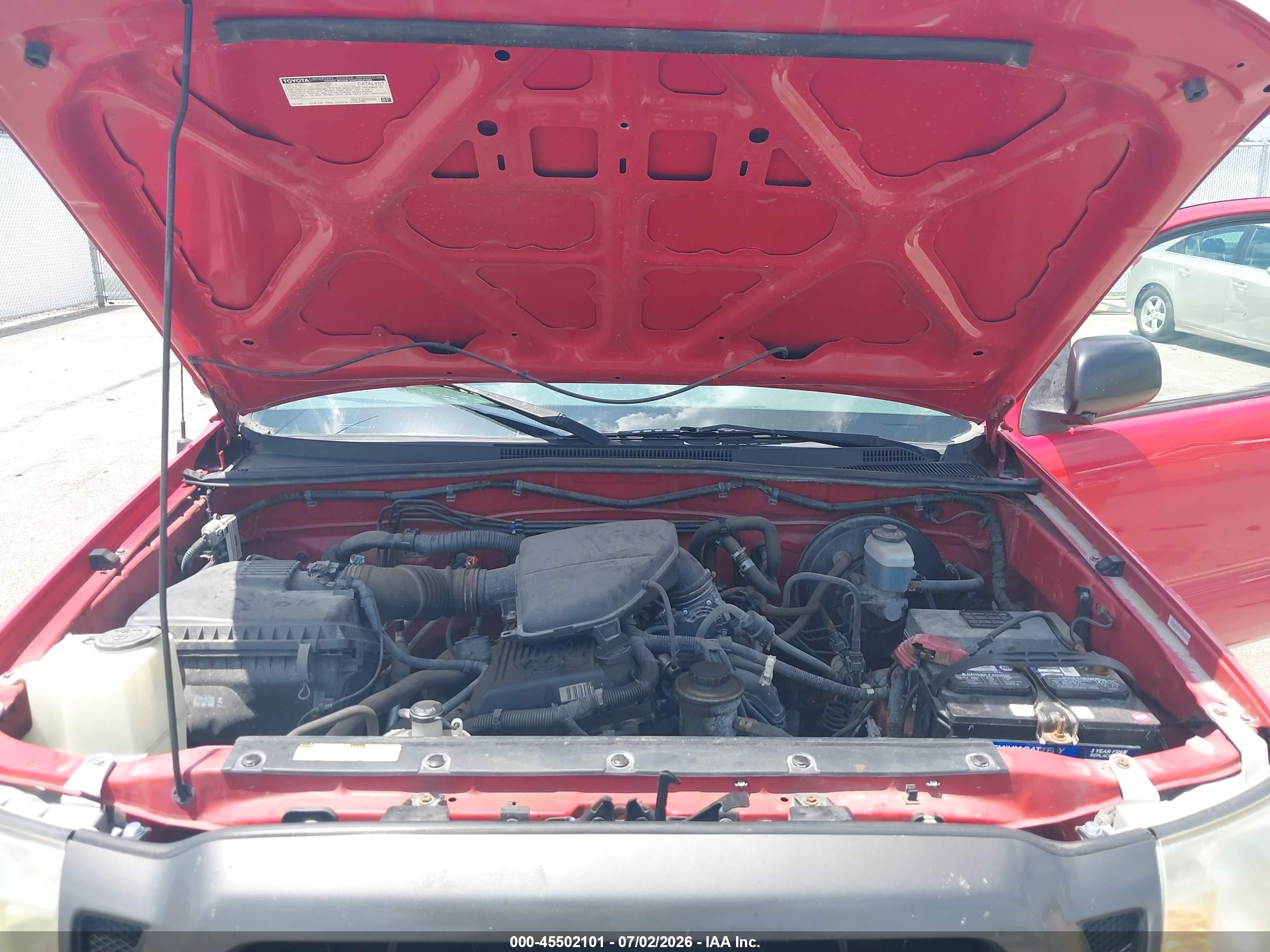 2007 Toyota Tacoma   Red vin: 5TEPX42N37Z444512
