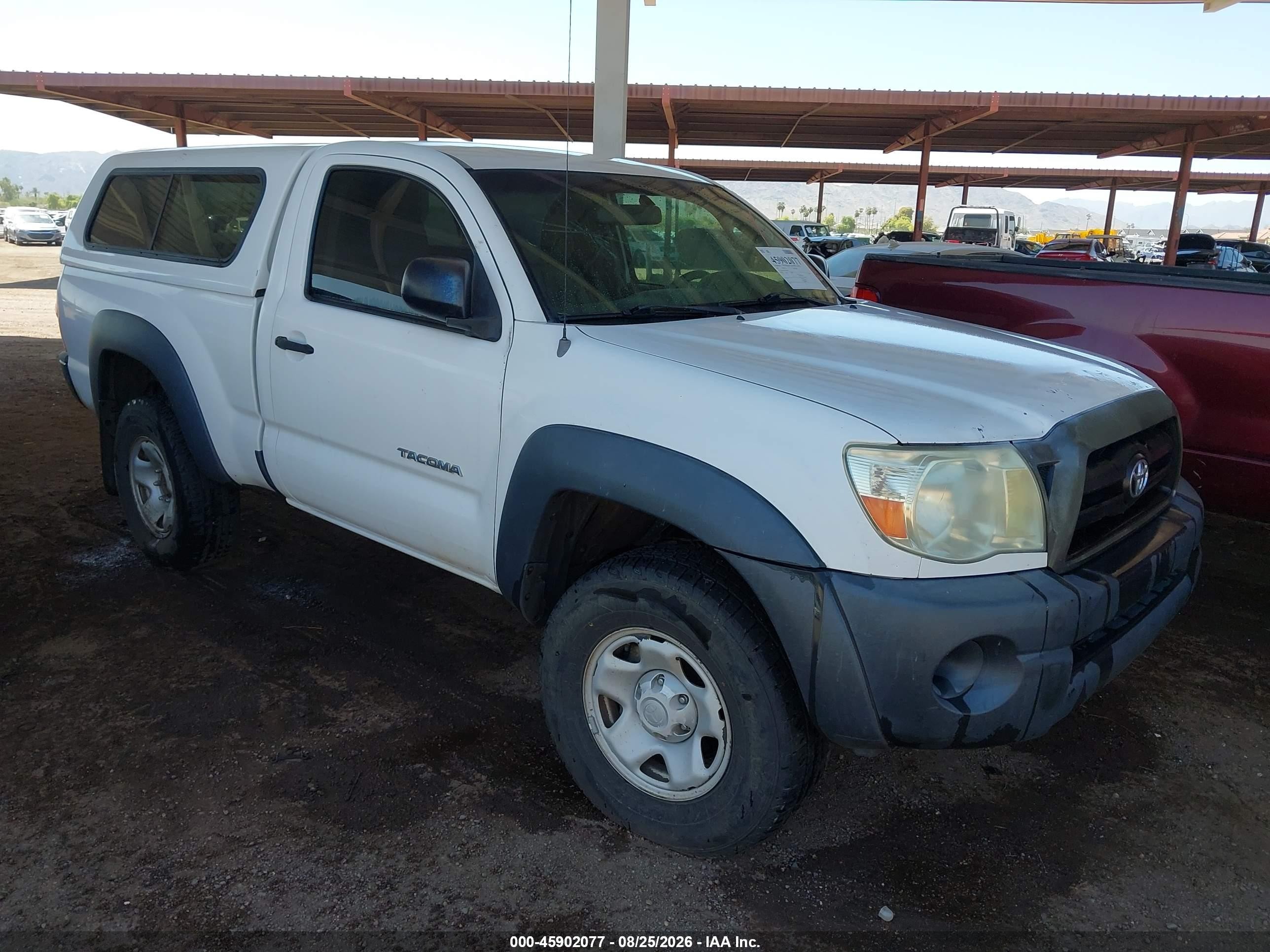 2007 Toyota Tacoma White vin: 5TEPX42N87Z460107