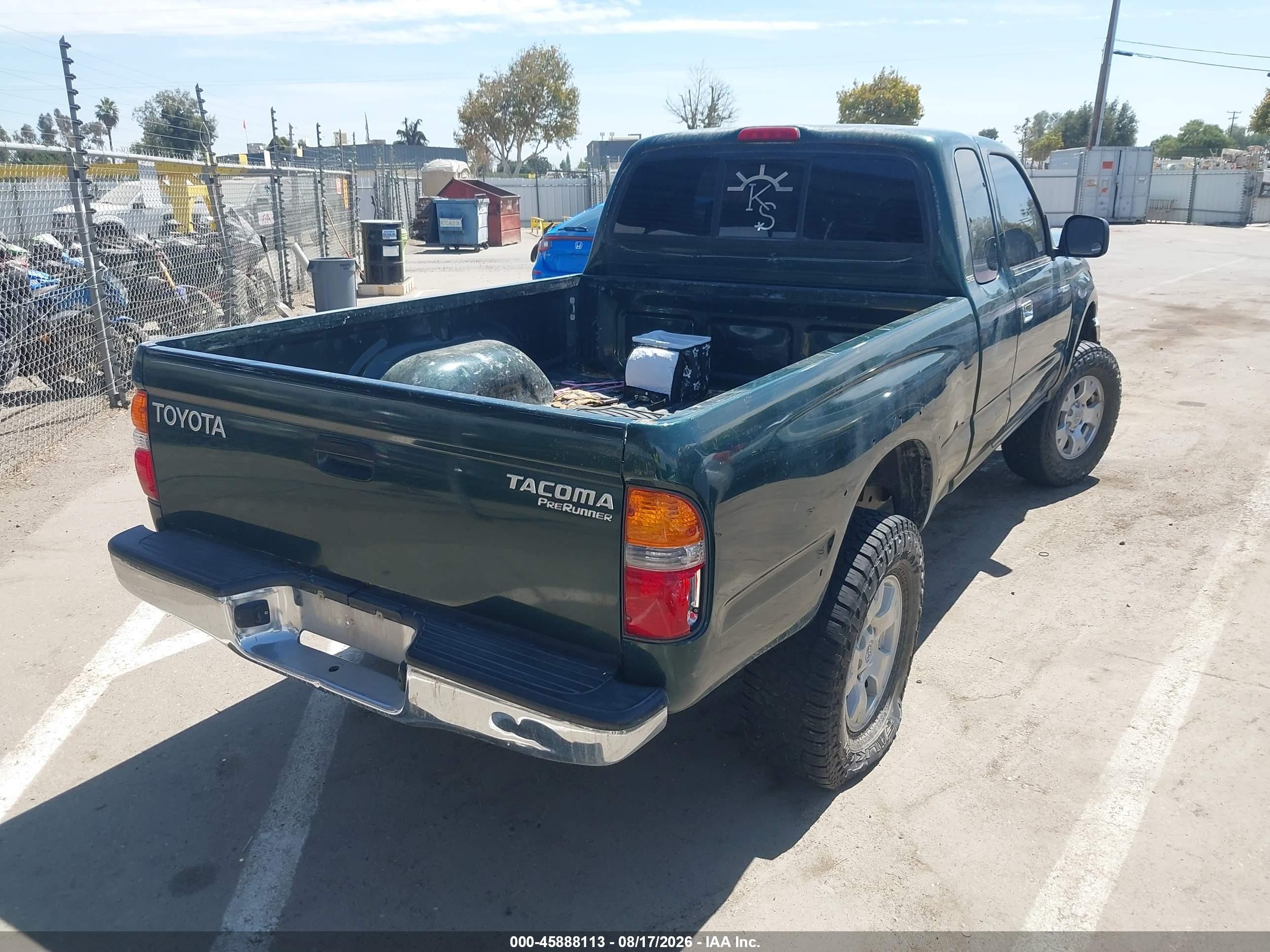 2001 Toyota Tacoma Prerunner Green vin: 5TESM92N01Z848990