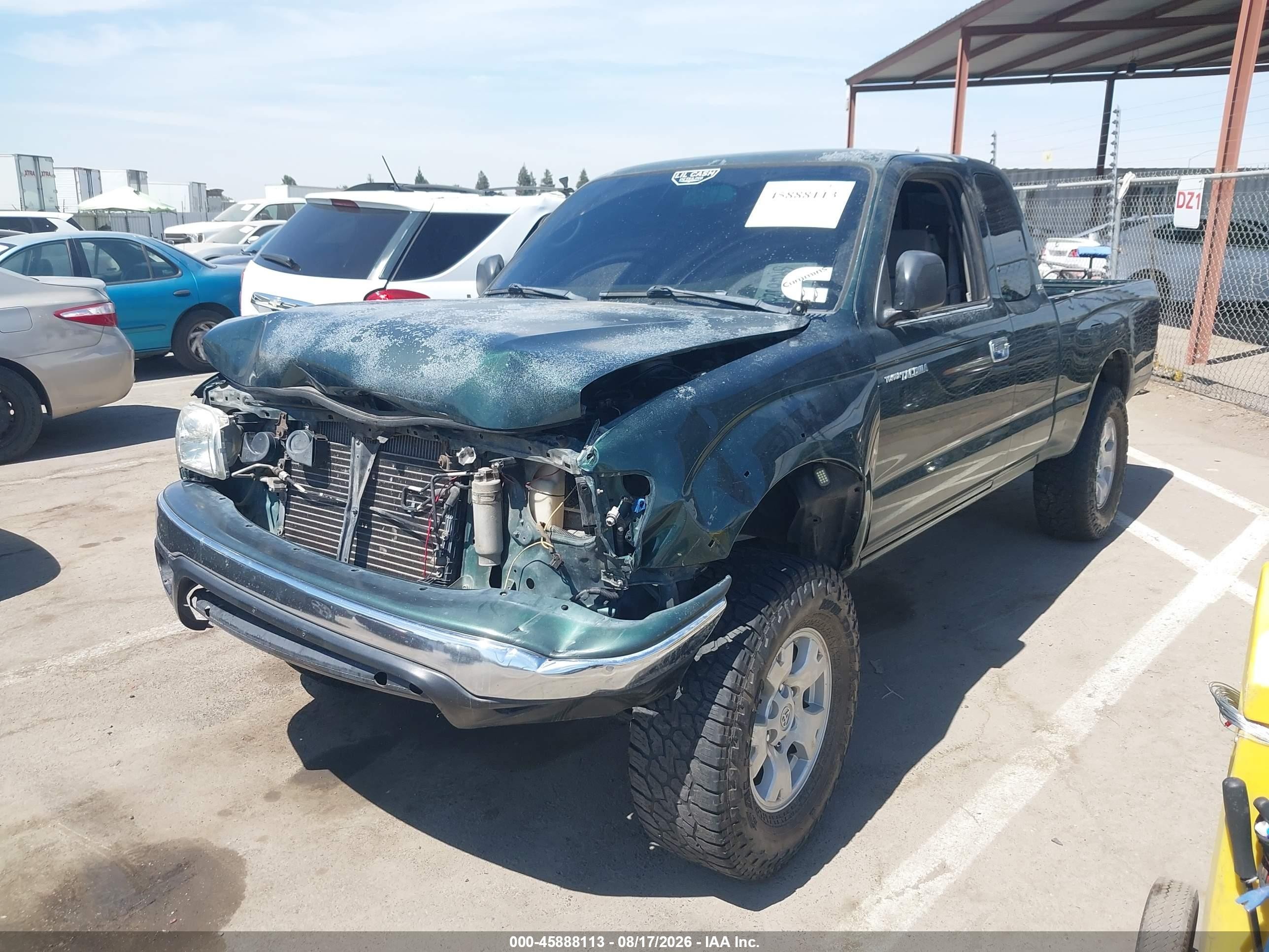 2001 Toyota Tacoma Prerunner Green vin: 5TESM92N01Z848990
