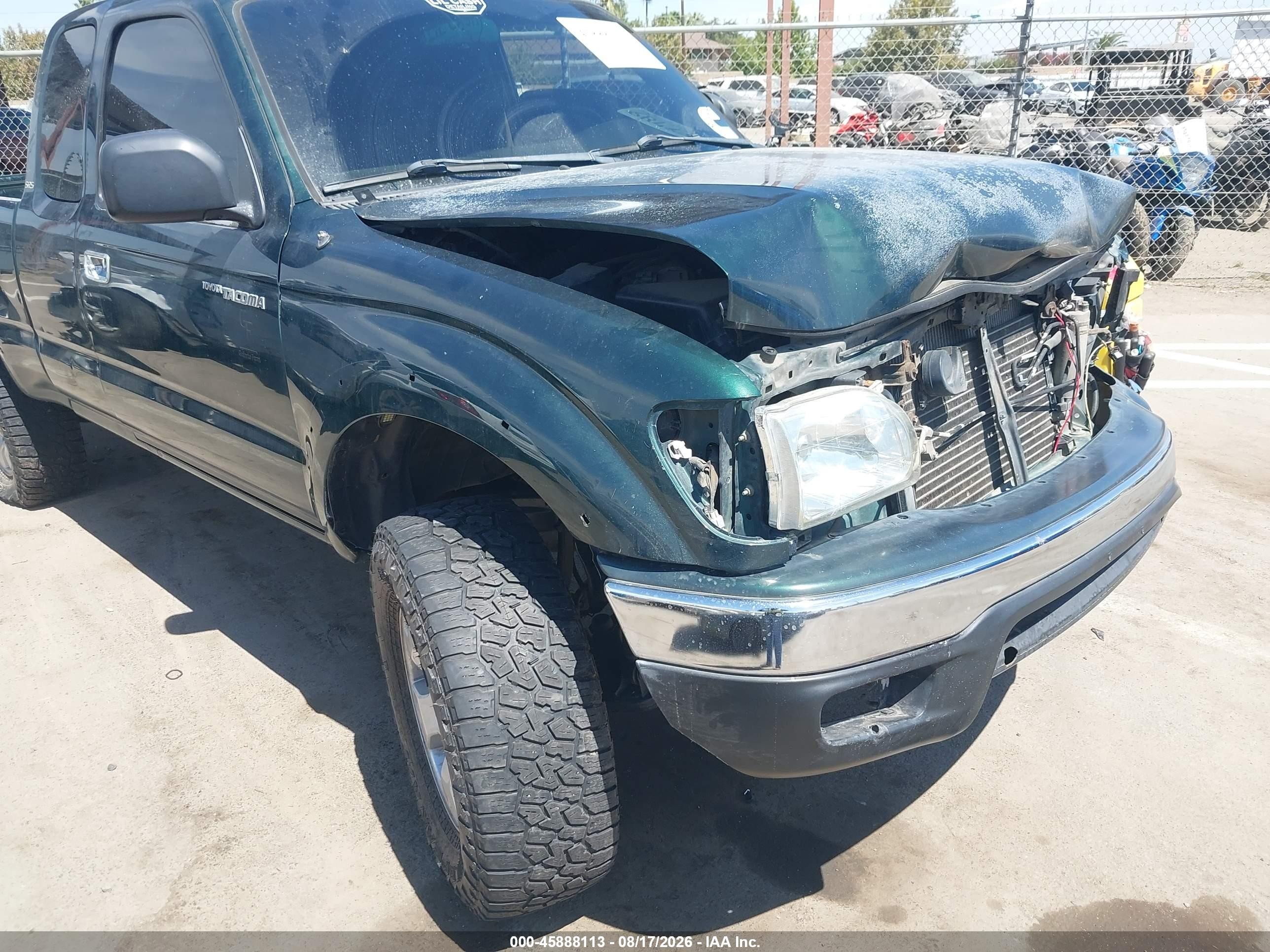 2001 Toyota Tacoma Prerunner Green vin: 5TESM92N01Z848990