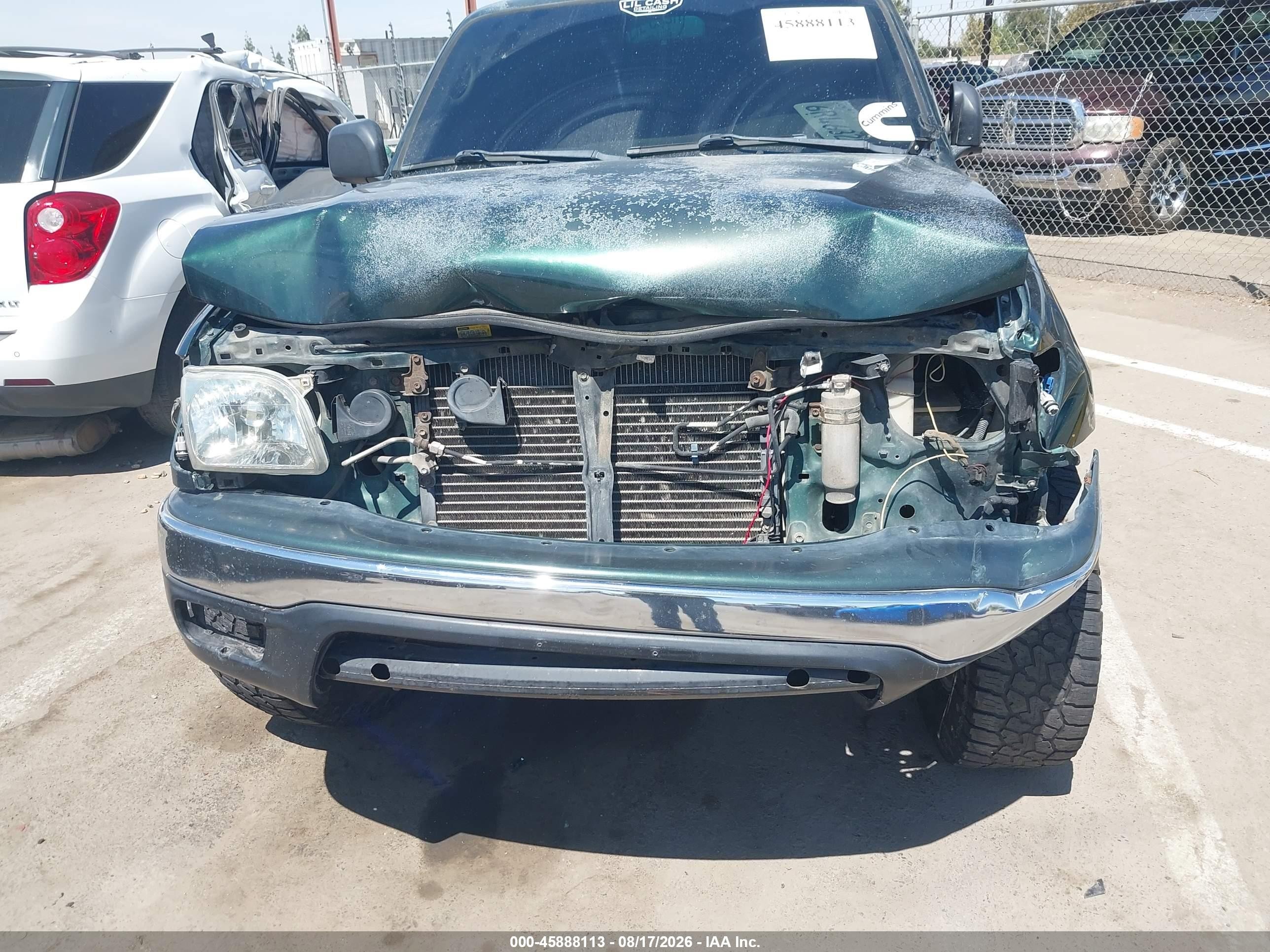 2001 Toyota Tacoma Prerunner Green vin: 5TESM92N01Z848990