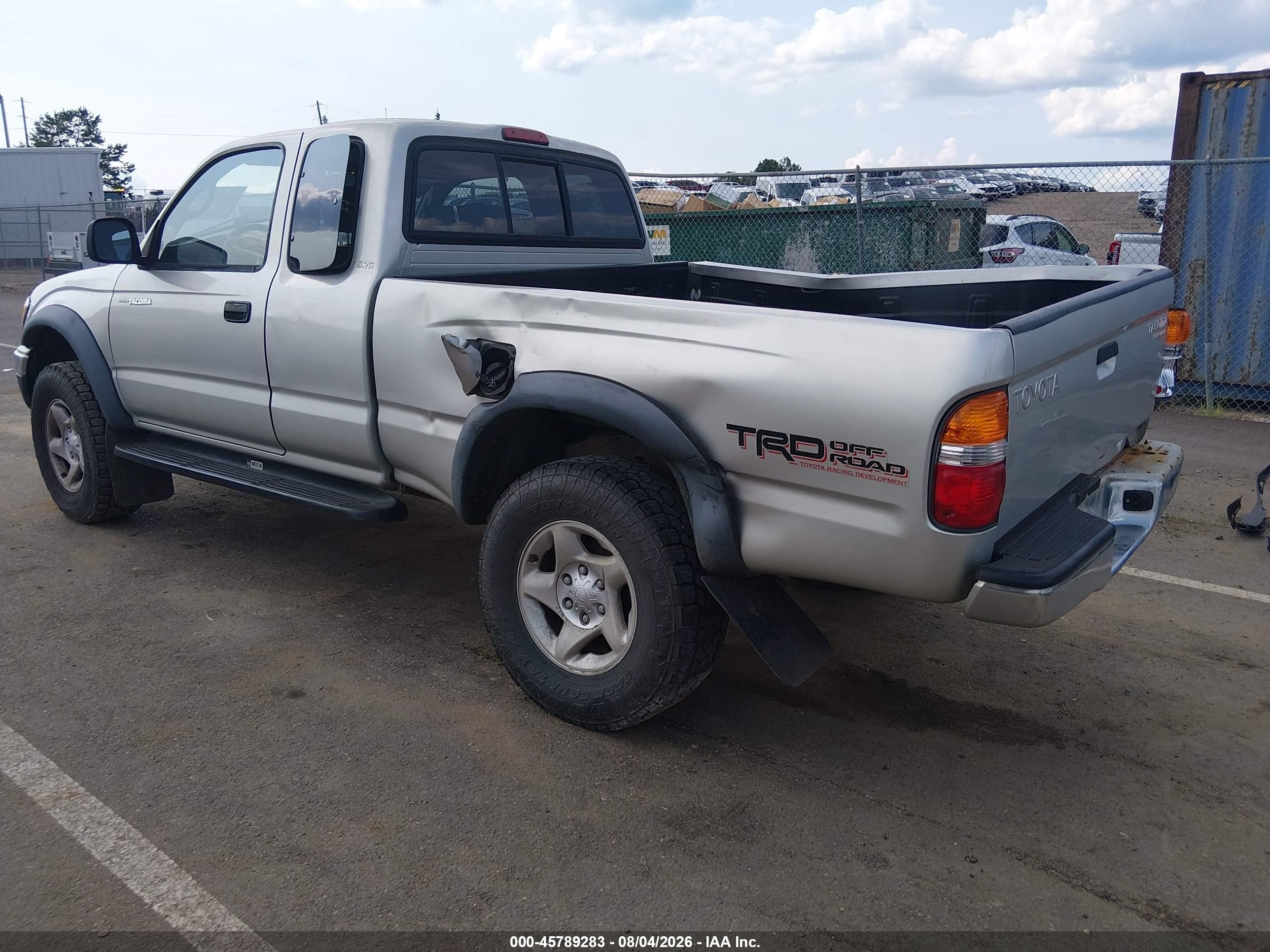 2002 Toyota Tacoma Prerunner Gray vin: 5TESM92N12Z124582