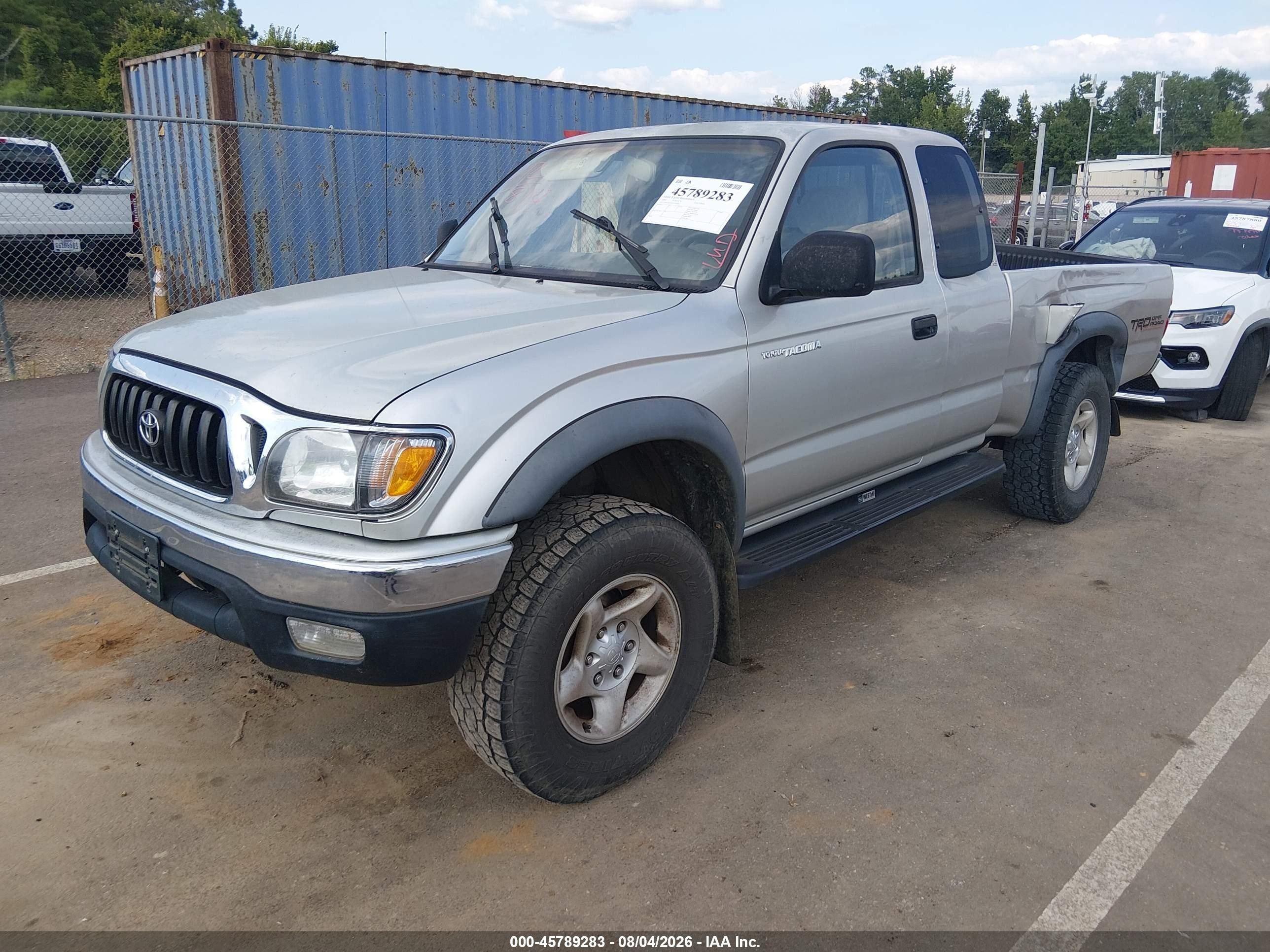 2002 Toyota Tacoma Prerunner Gray vin: 5TESM92N12Z124582