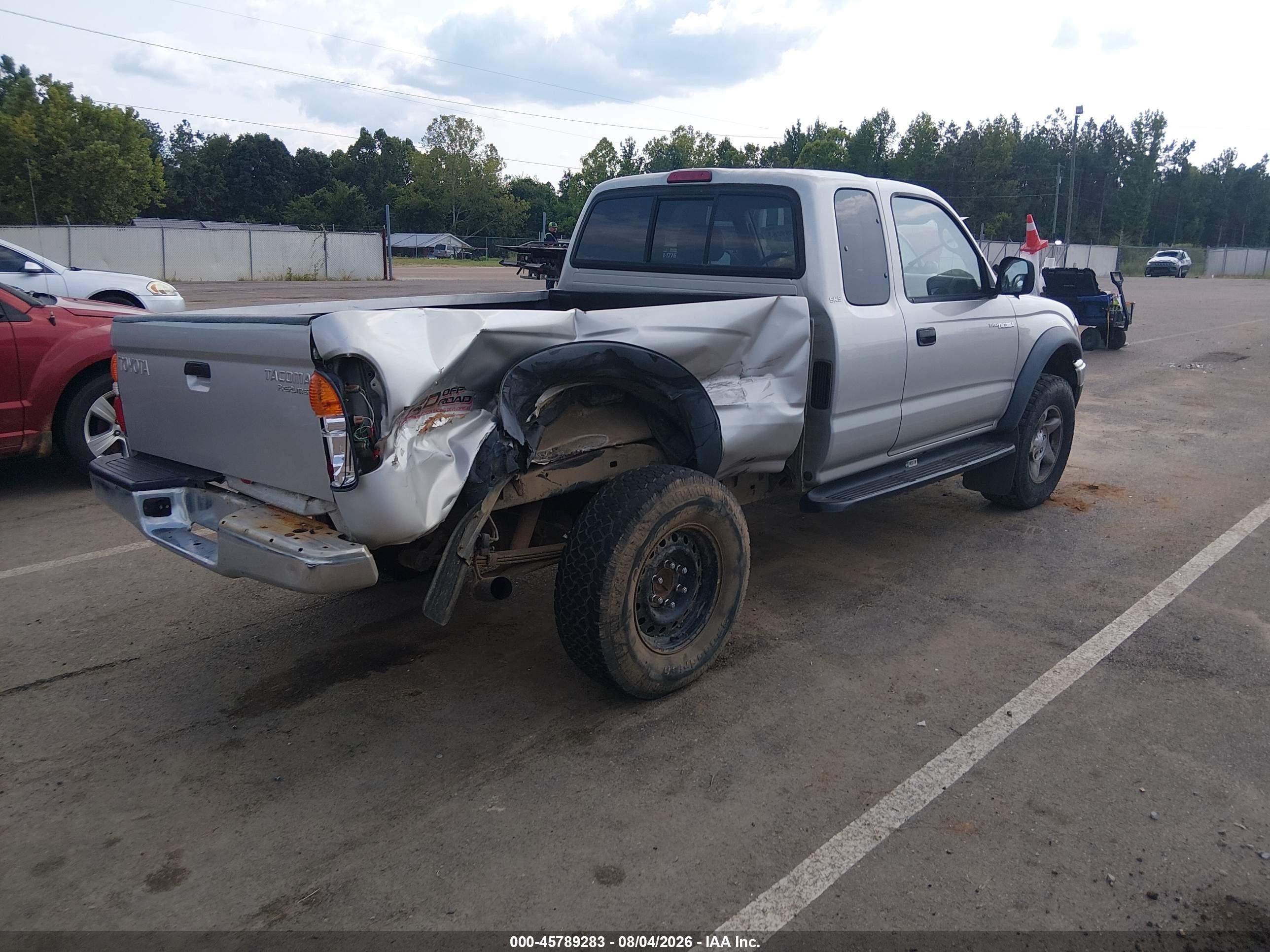 2002 Toyota Tacoma Prerunner Gray vin: 5TESM92N12Z124582