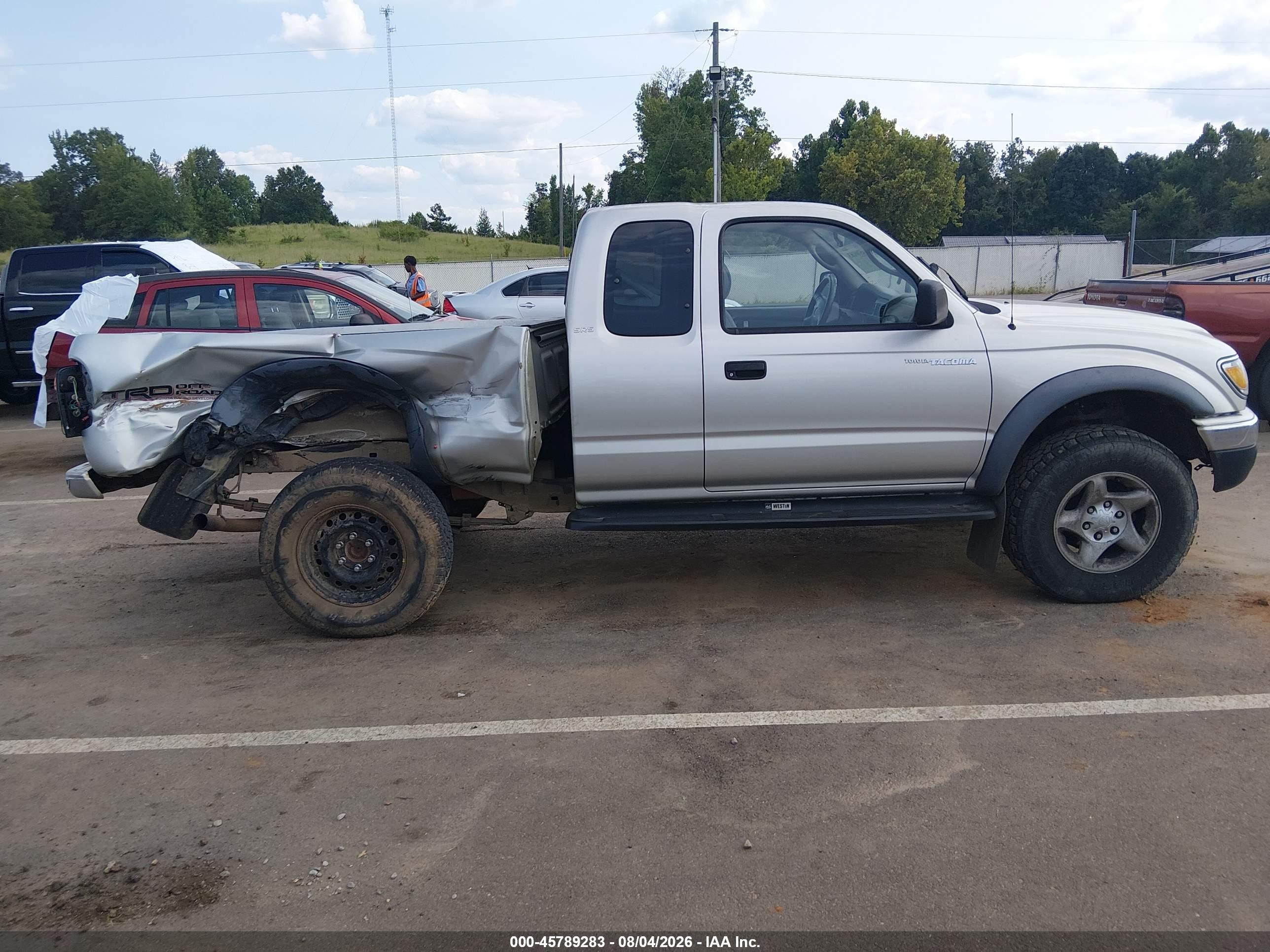 2002 Toyota Tacoma Prerunner Gray vin: 5TESM92N12Z124582