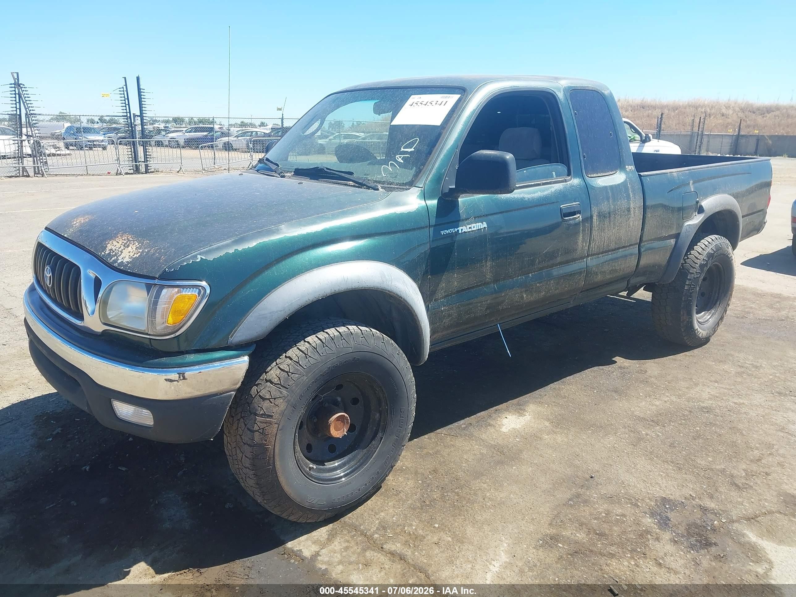 2003 Toyota Tacoma Prerunner Green vin: 5TESM92N13Z150567