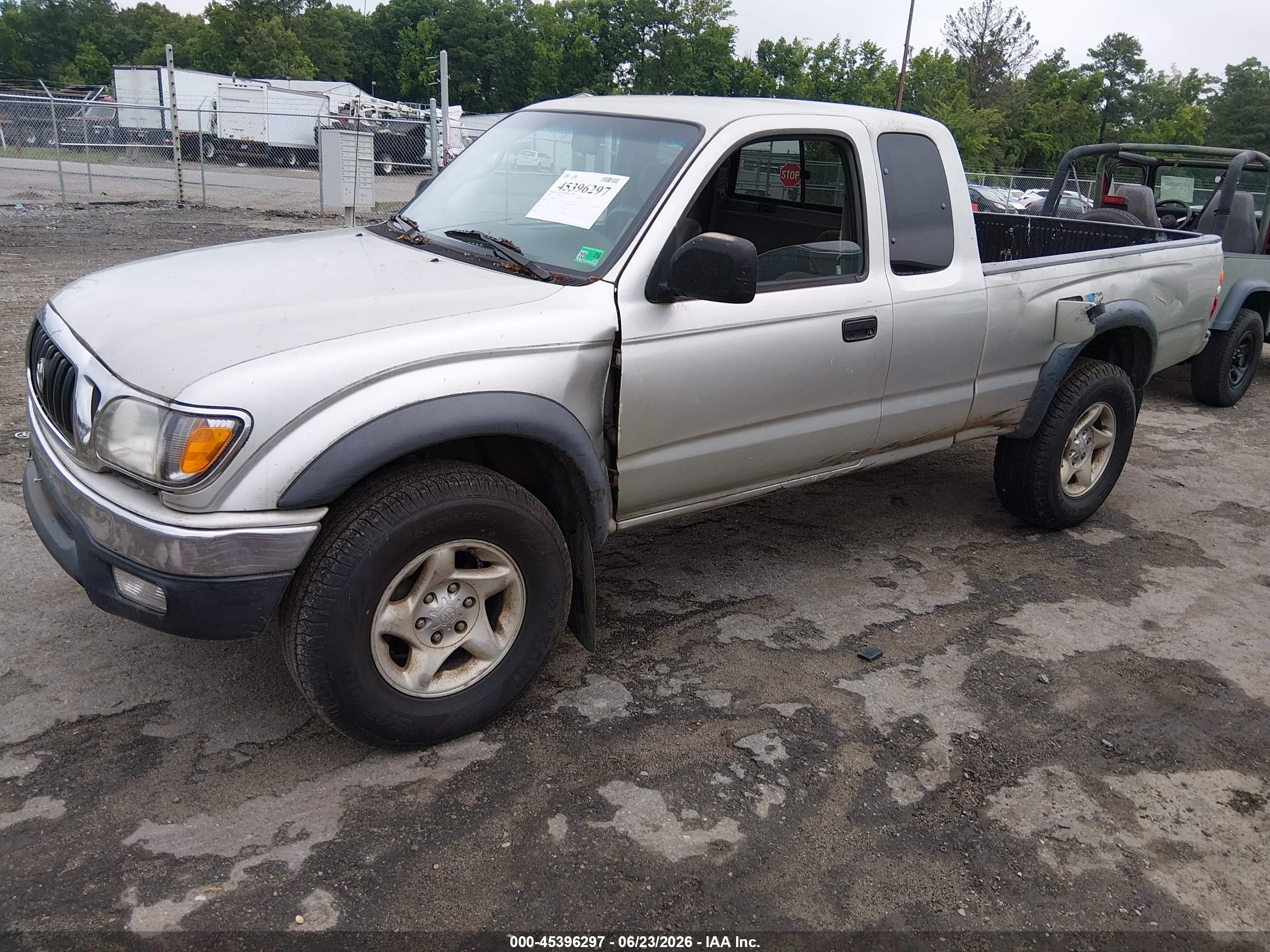 2003 Toyota Tacoma Prerunner Gray vin: 5TESM92N13Z215627