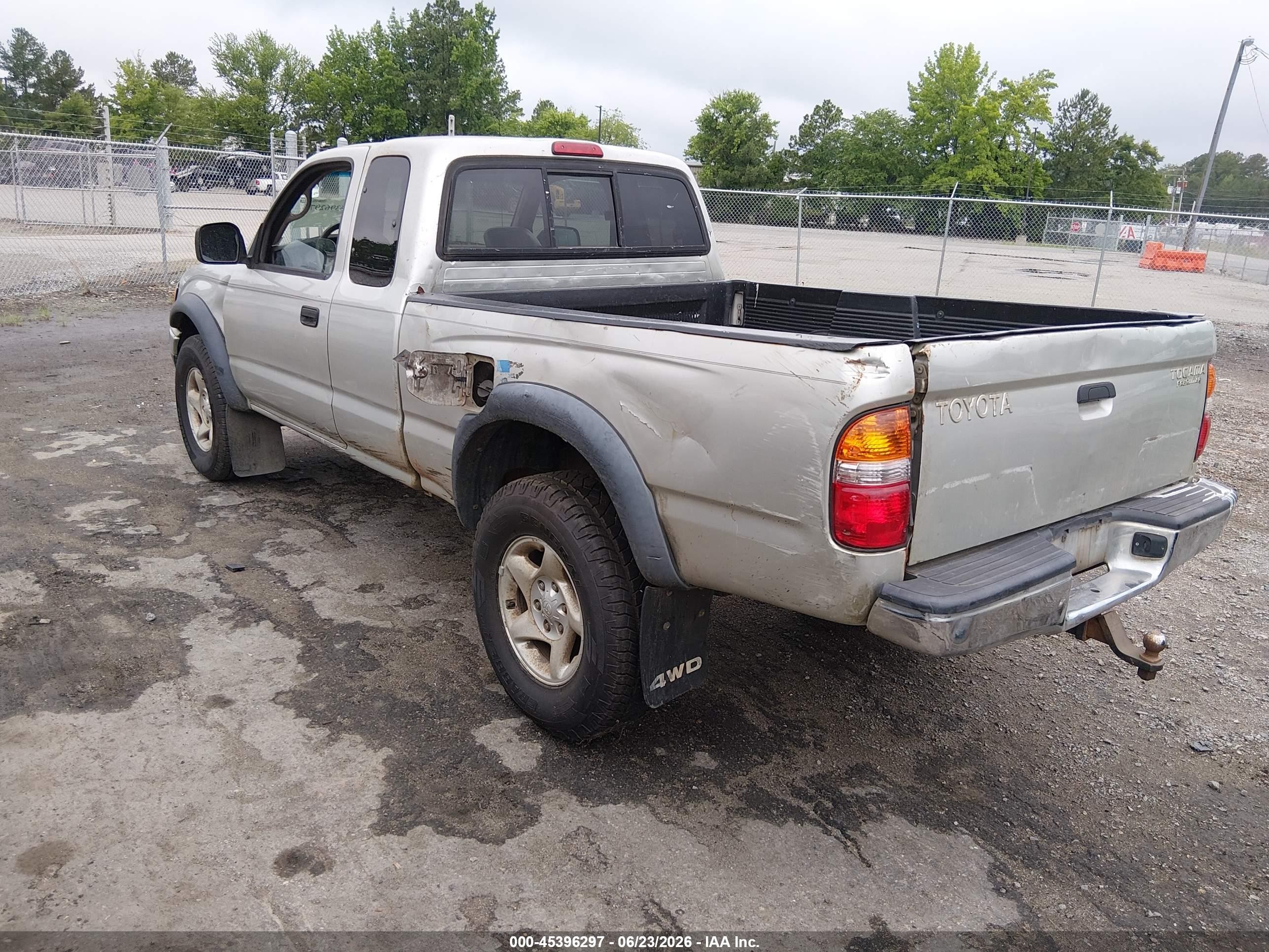 2003 Toyota Tacoma Prerunner Gray vin: 5TESM92N13Z215627